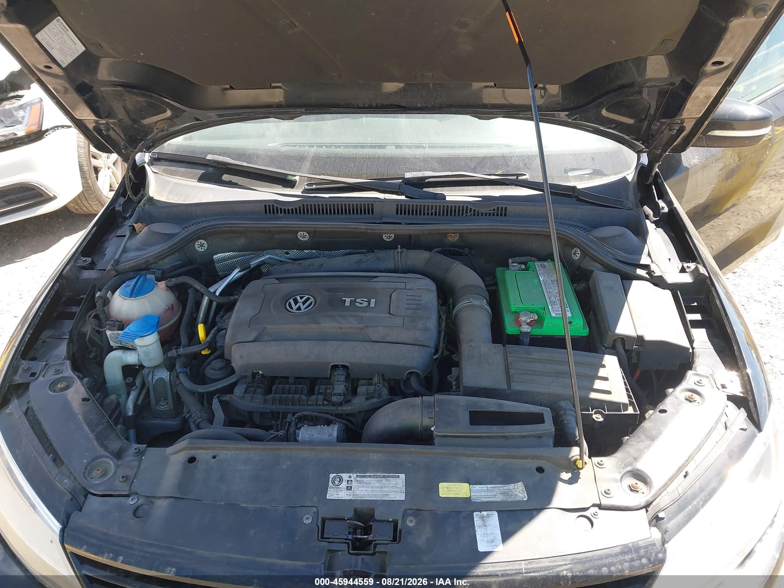 2014 Volkswagen Jetta 1.8t Se Black vin: 3VWD17AJ7EM310906