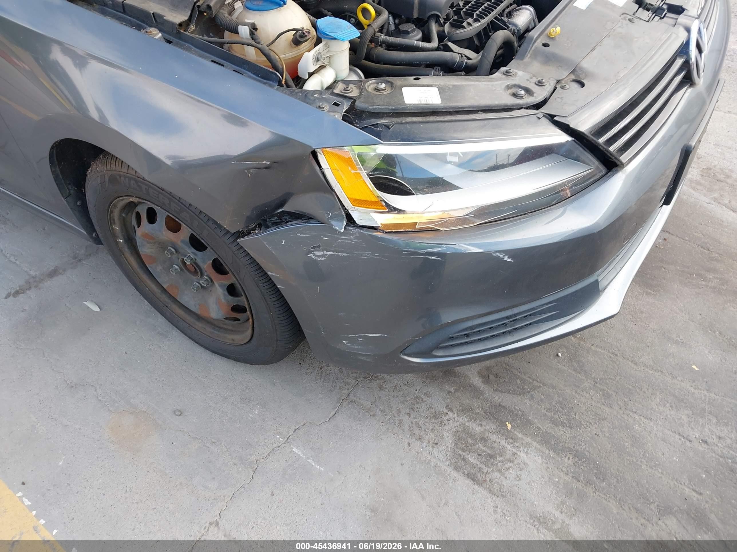 2014 Volkswagen Jetta 1.8t Se Gray vin: 3VWD17AJ7EM362567