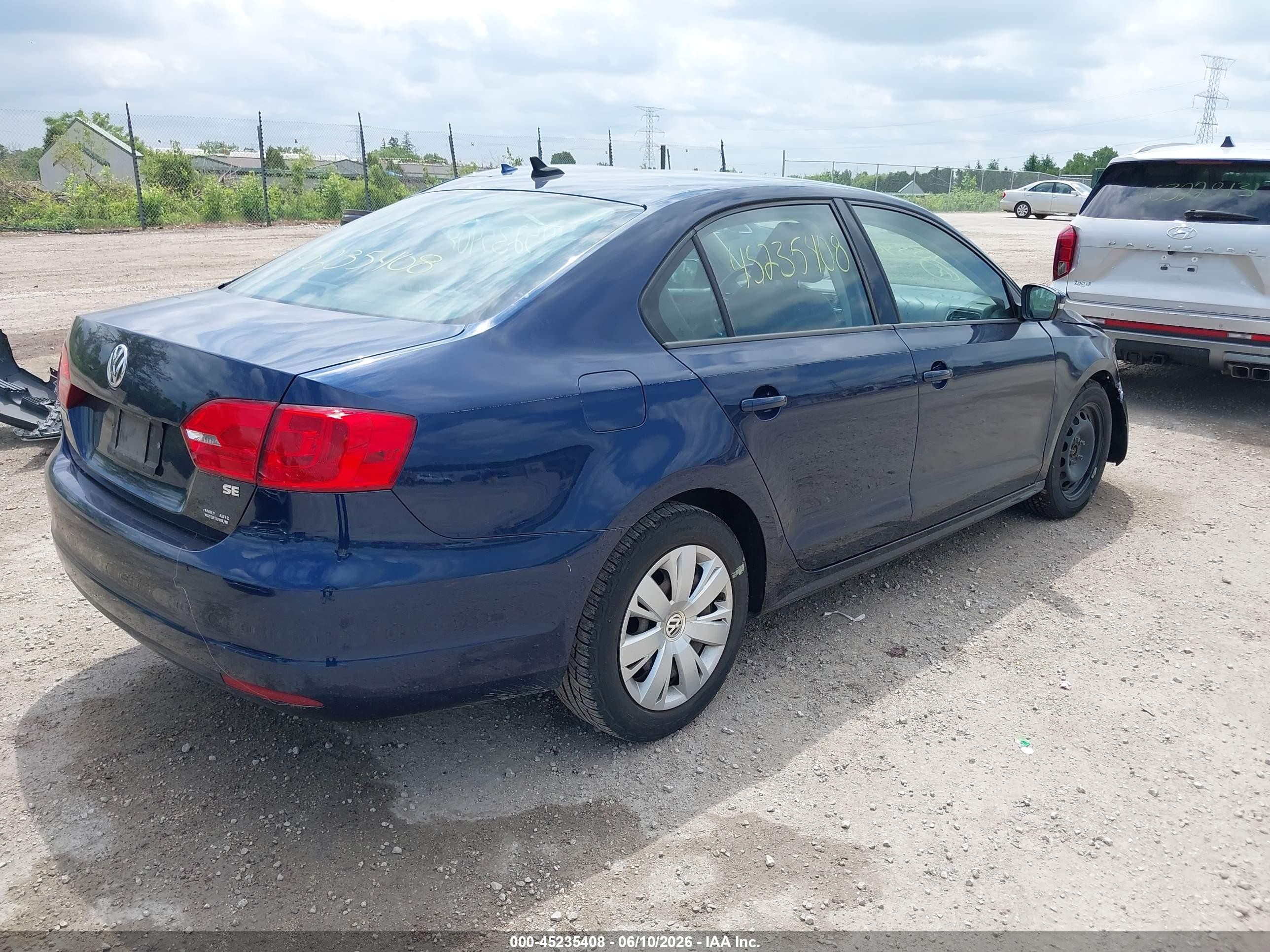 2014 Volkswagen Jetta 1.8t Se Blue vin: 3VWD17AJ7EM367526