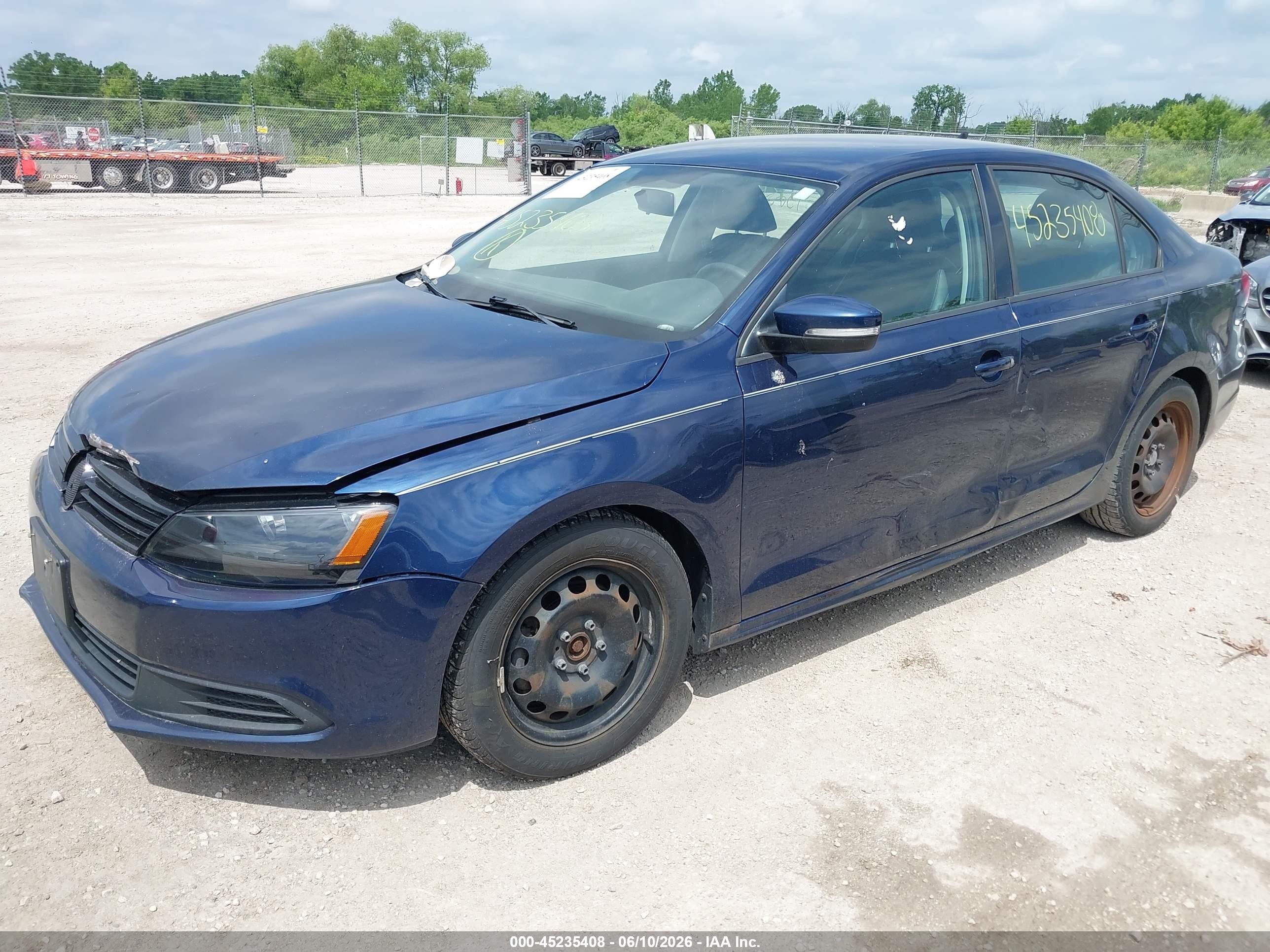 2014 Volkswagen Jetta 1.8t Se Blue vin: 3VWD17AJ7EM367526