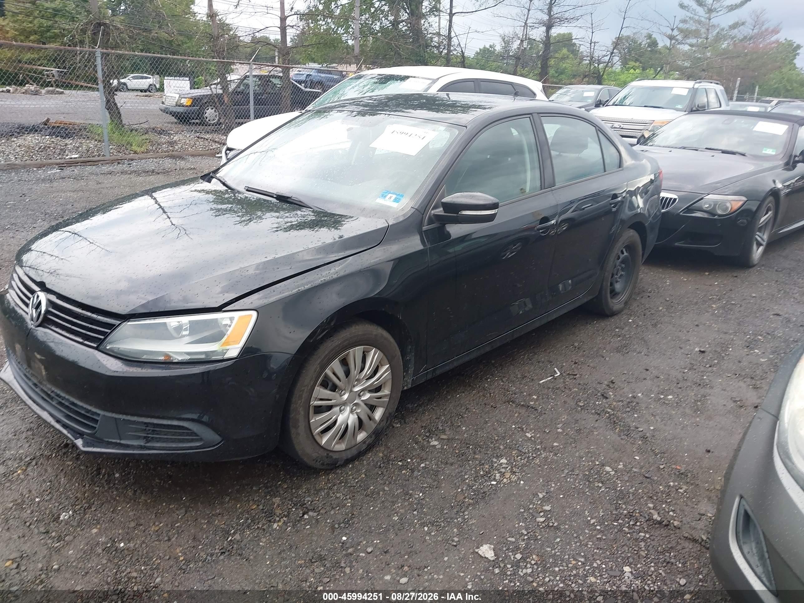 2014 Volkswagen Jetta 1.8t Se Black vin: 3VWD17AJ7EM396573