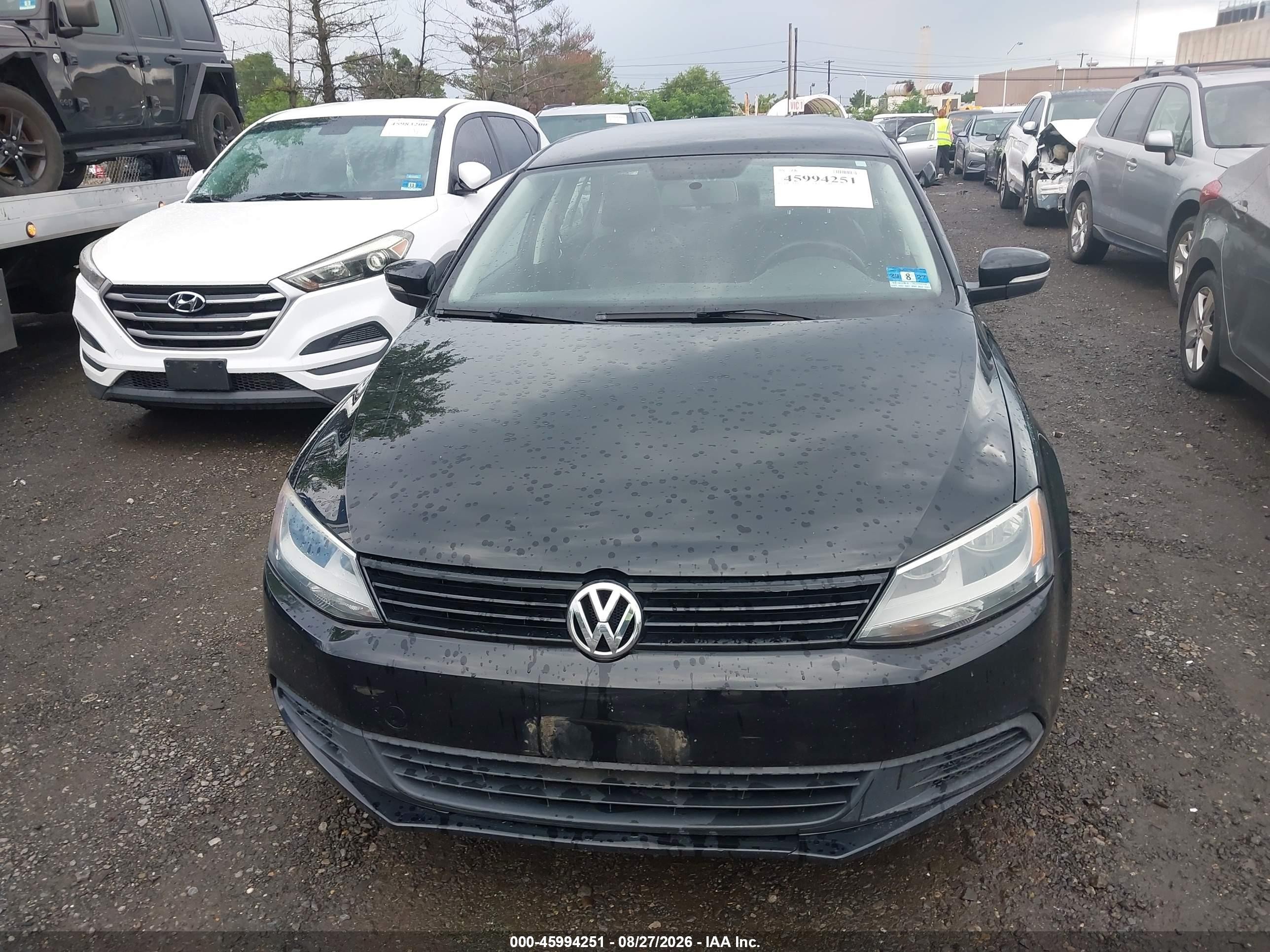 2014 Volkswagen Jetta 1.8t Se Black vin: 3VWD17AJ7EM396573