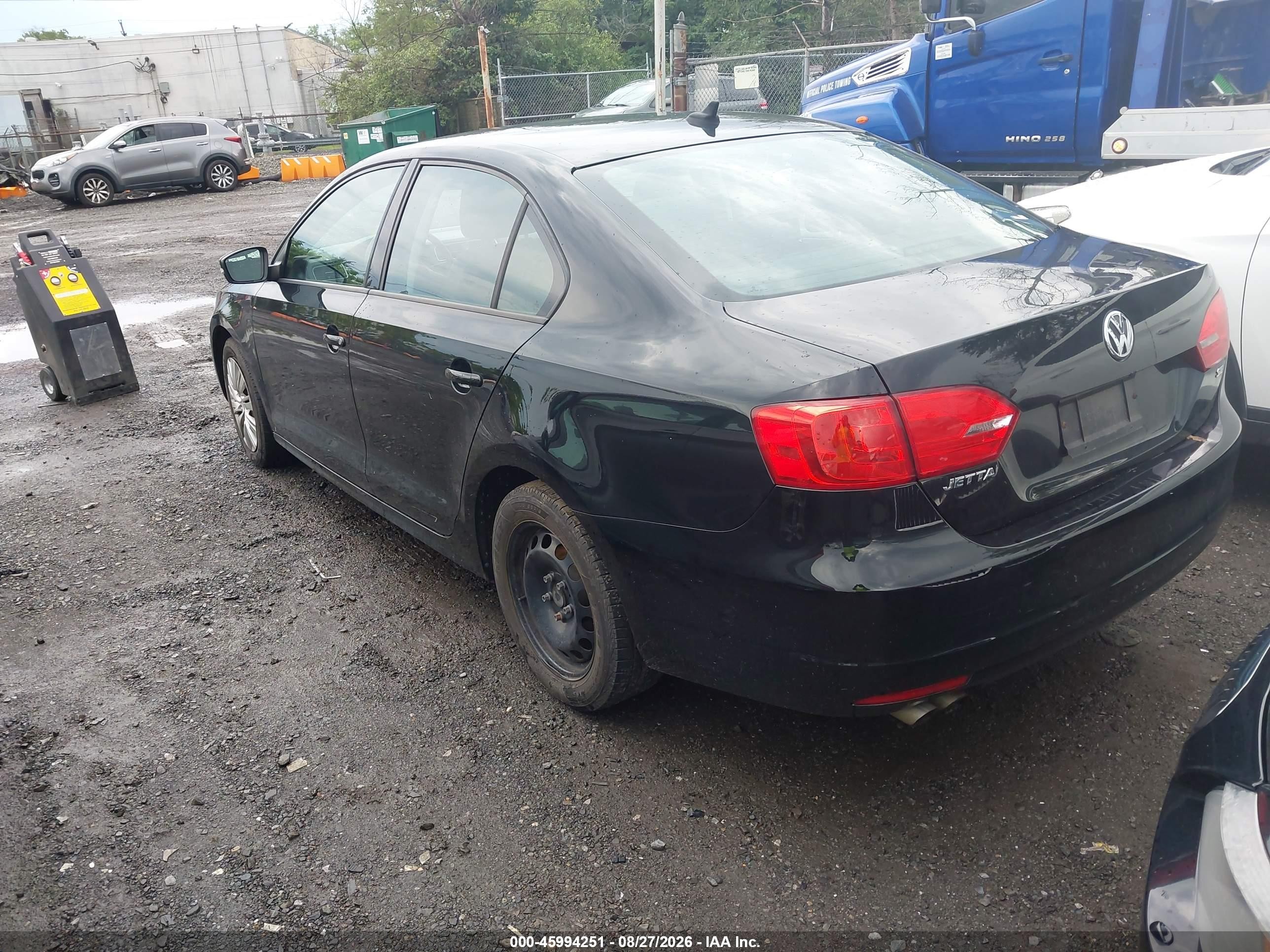 2014 Volkswagen Jetta 1.8t Se Black vin: 3VWD17AJ7EM396573