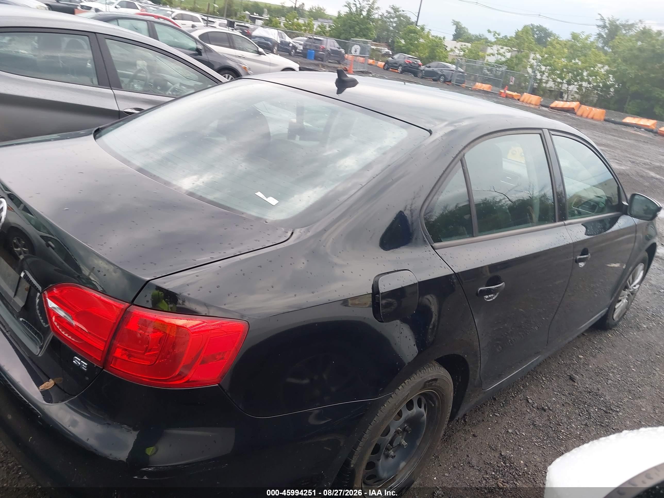 2014 Volkswagen Jetta 1.8t Se Black vin: 3VWD17AJ7EM396573