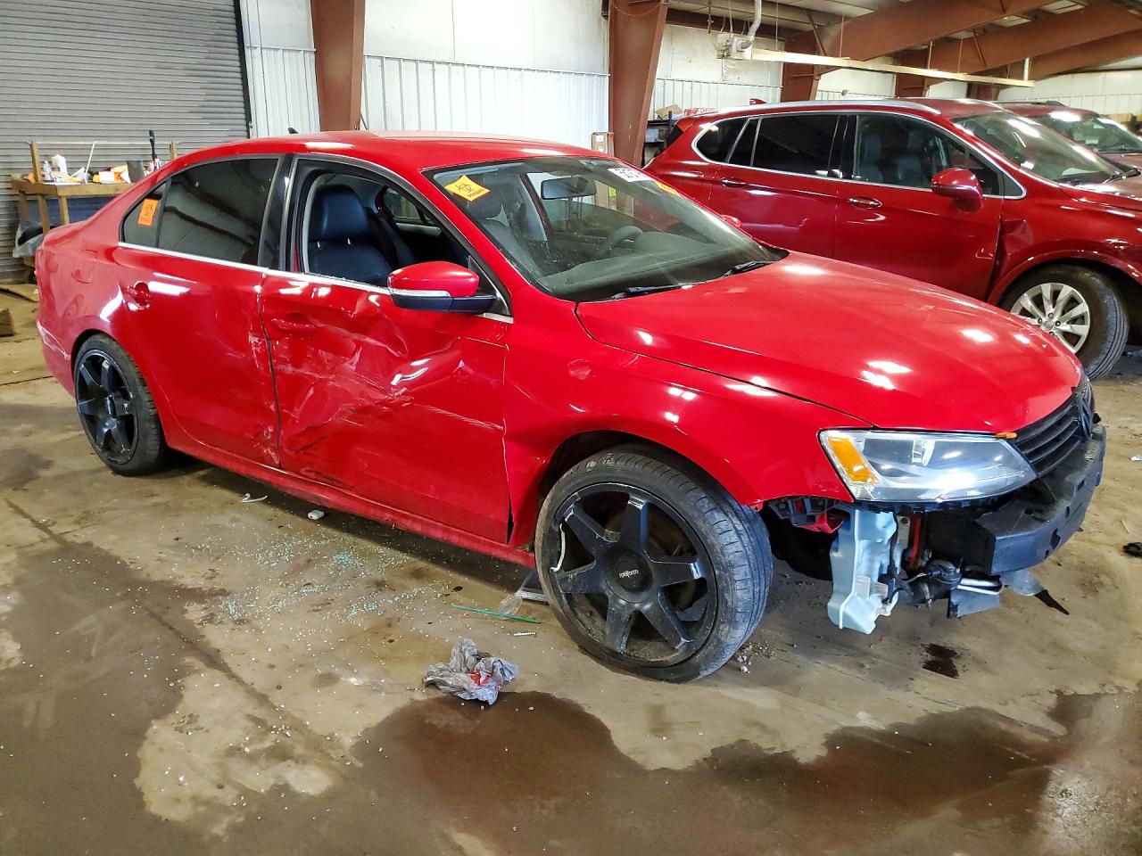 2014 Volkswagen Jetta Se Red vin: 3VWD17AJ7EM420502