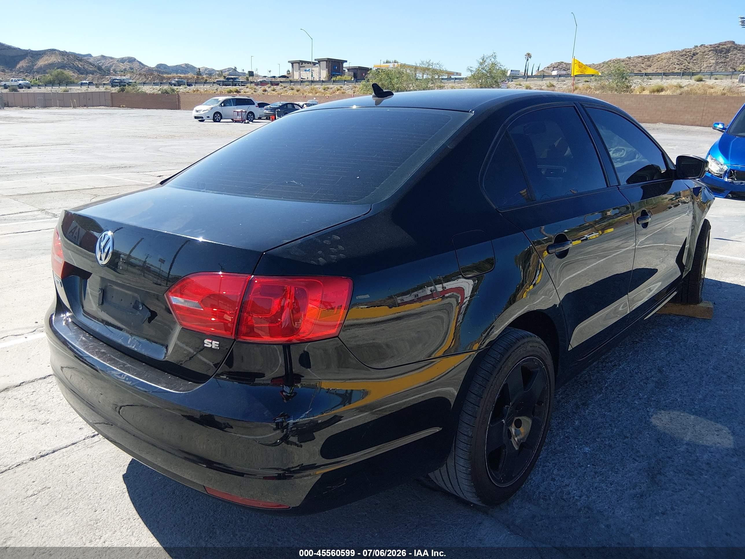 2014 Volkswagen Jetta 1.8t Se Black vin: 3VWD17AJ7EM437073