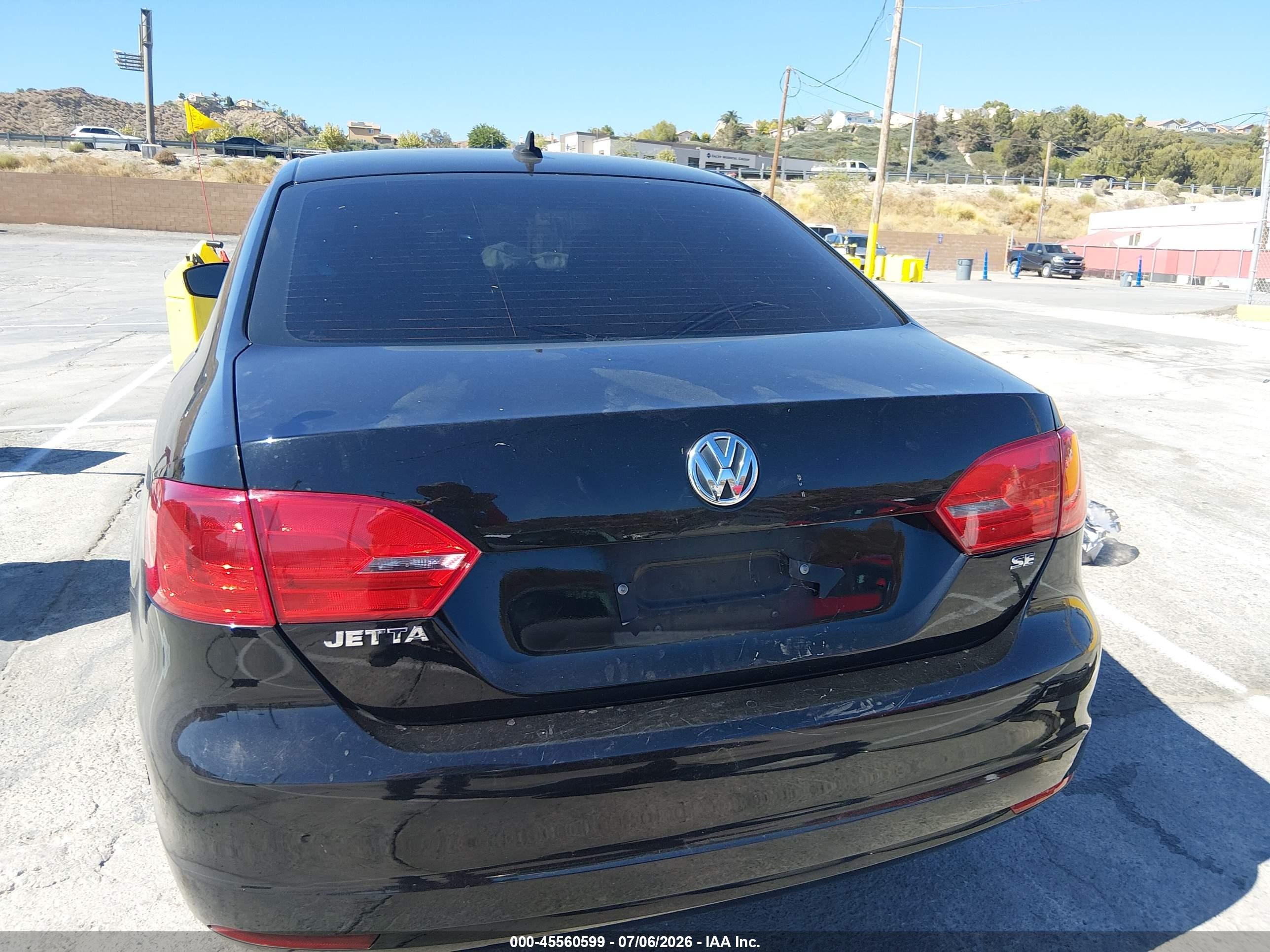 2014 Volkswagen Jetta 1.8t Se Black vin: 3VWD17AJ7EM437073