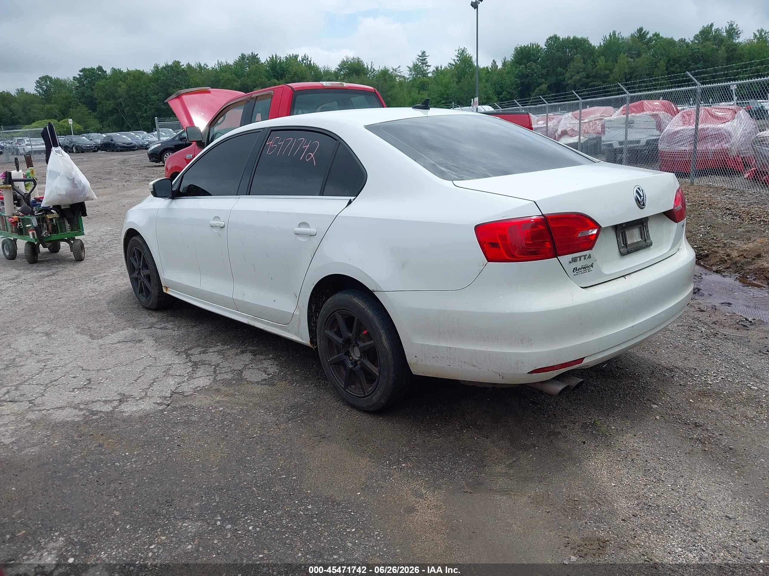 2014 Volkswagen Jetta 1.8t Se White vin: 3VWD17AJ7EM440054