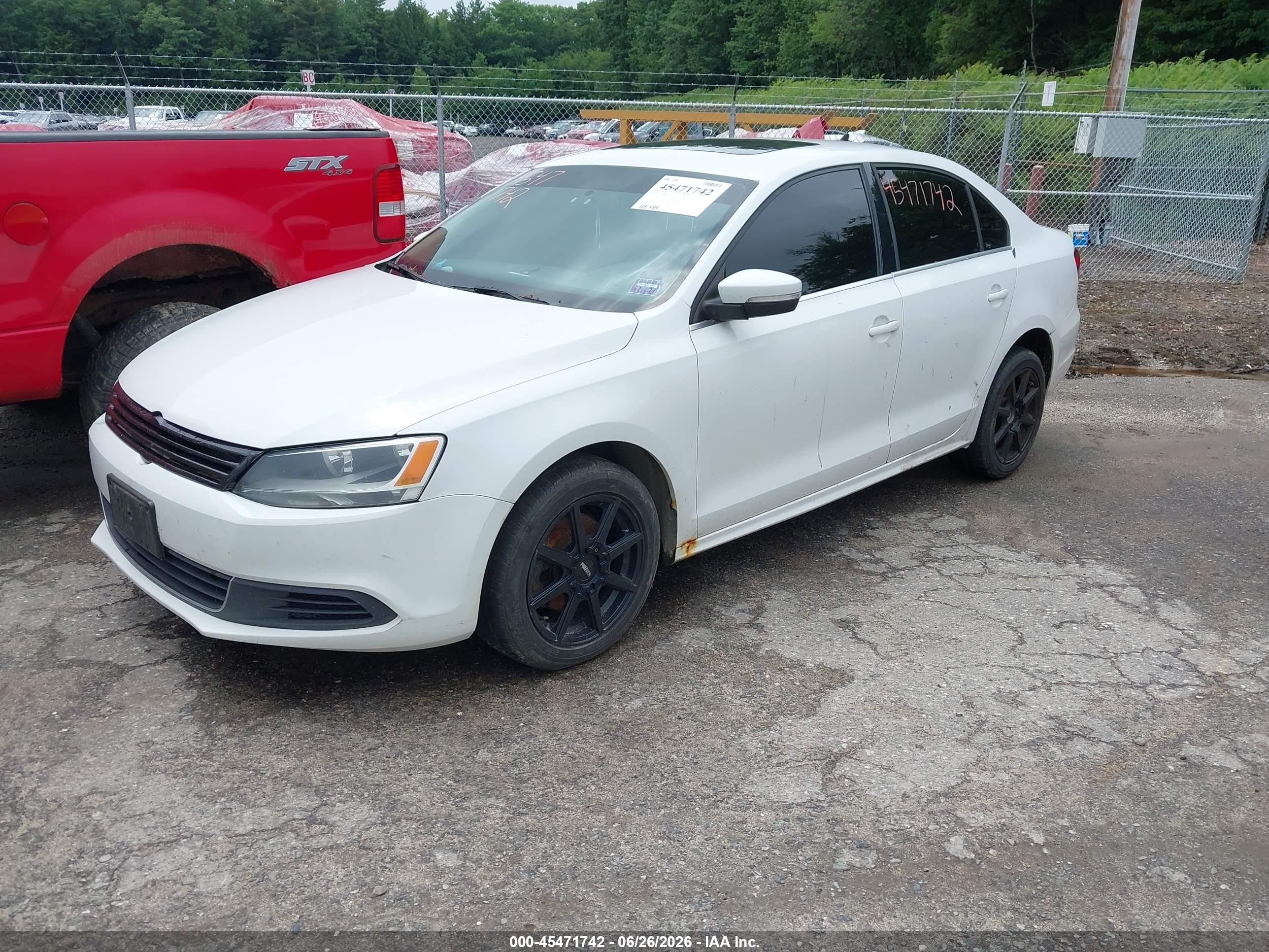 2014 Volkswagen Jetta 1.8t Se White vin: 3VWD17AJ7EM440054