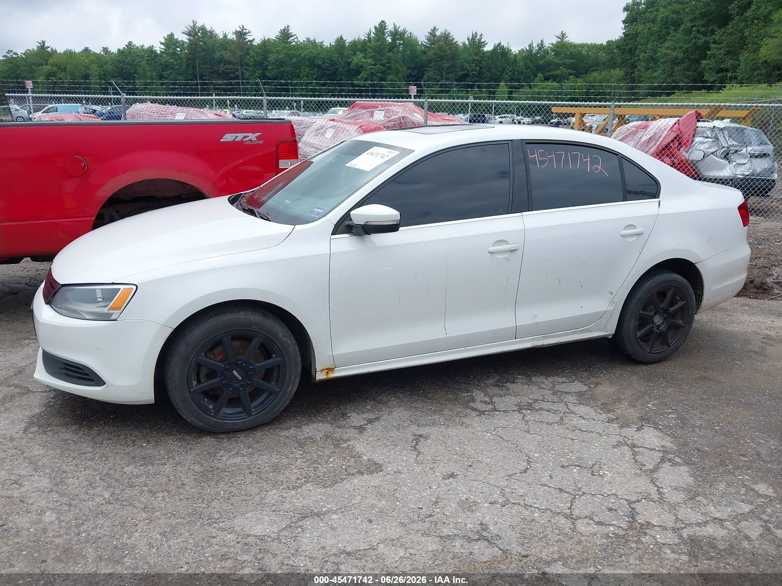 2014 Volkswagen Jetta 1.8t Se White vin: 3VWD17AJ7EM440054