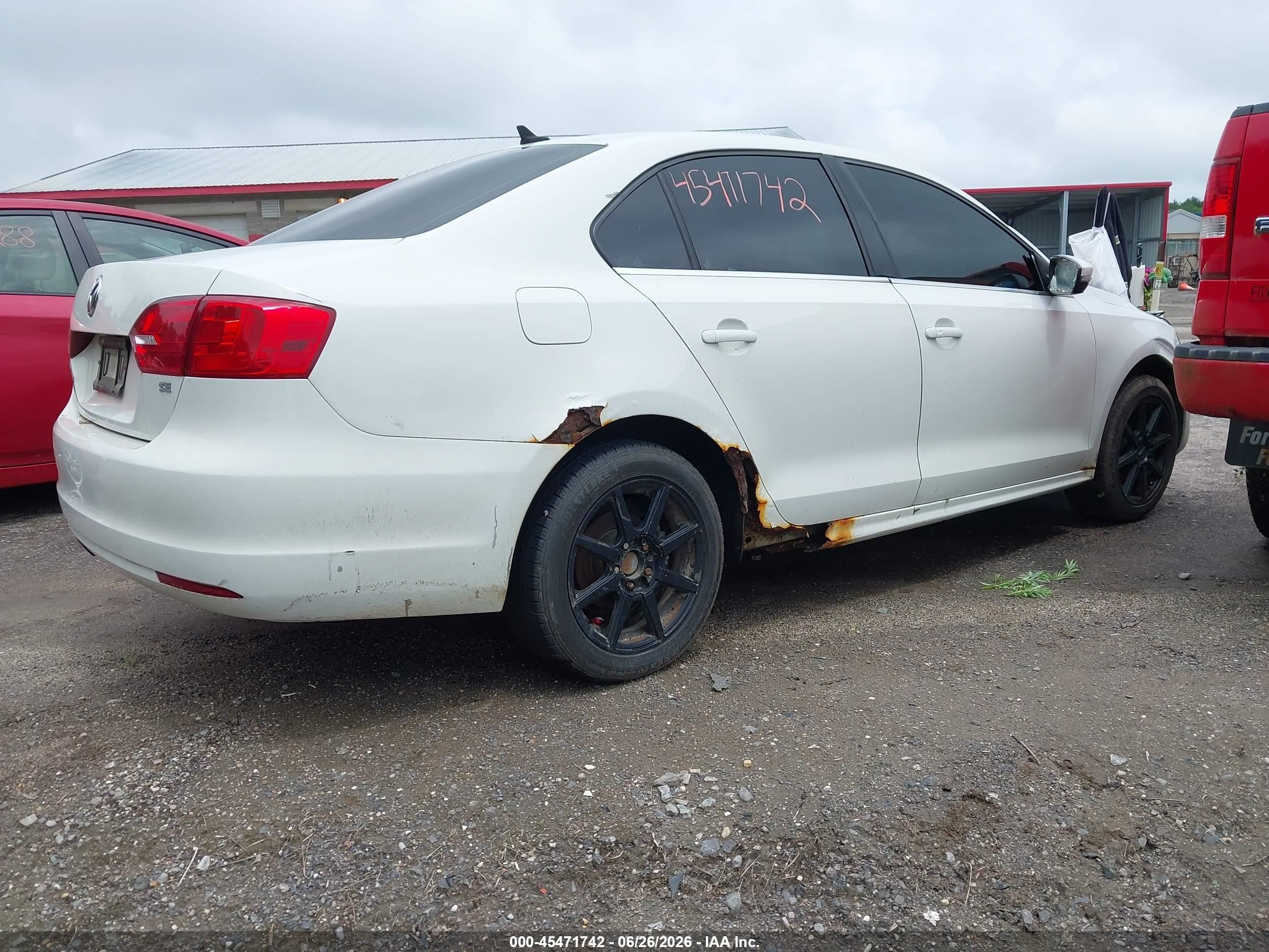 2014 Volkswagen Jetta 1.8t Se White vin: 3VWD17AJ7EM440054