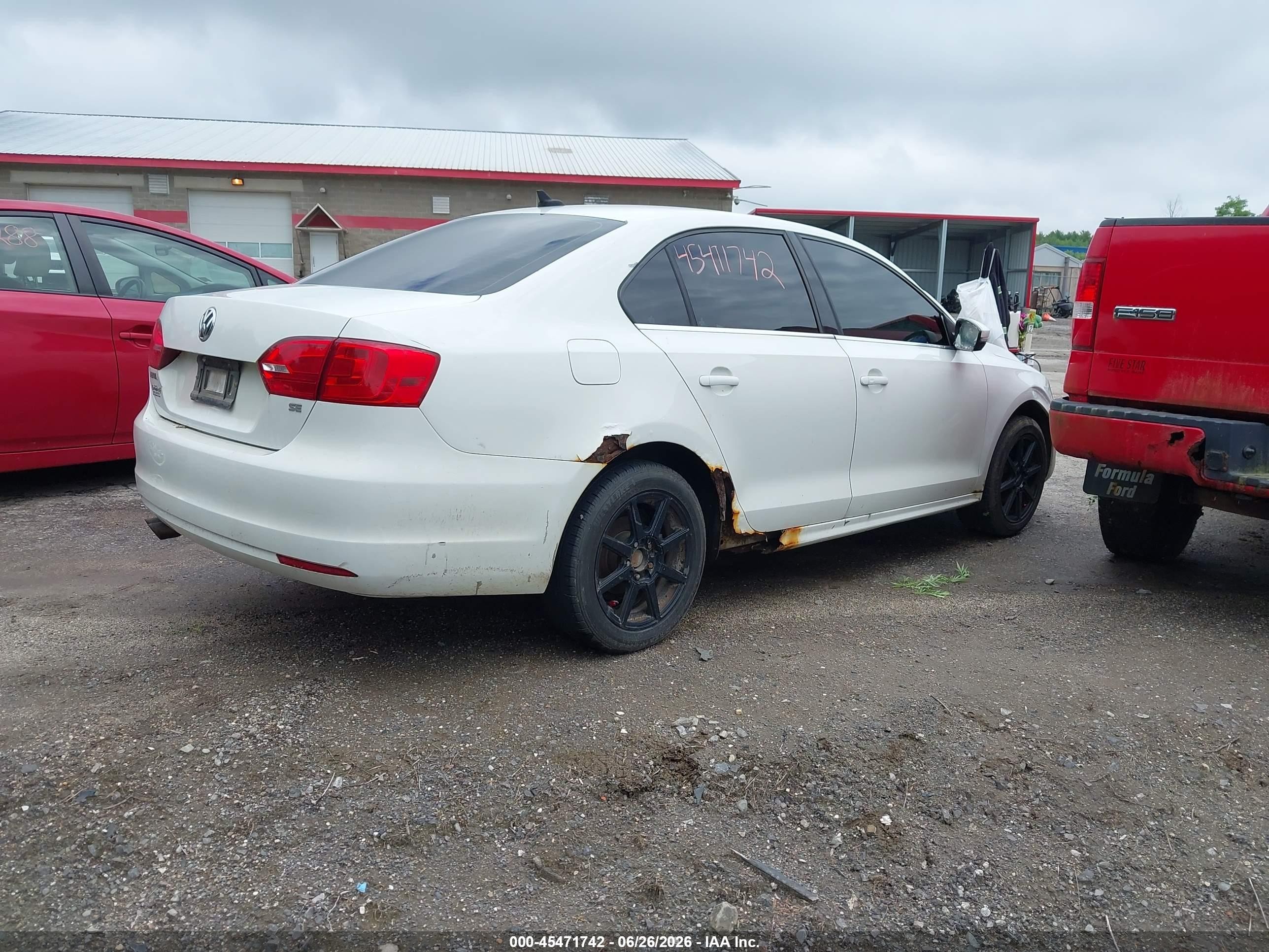 2014 Volkswagen Jetta 1.8t Se White vin: 3VWD17AJ7EM440054