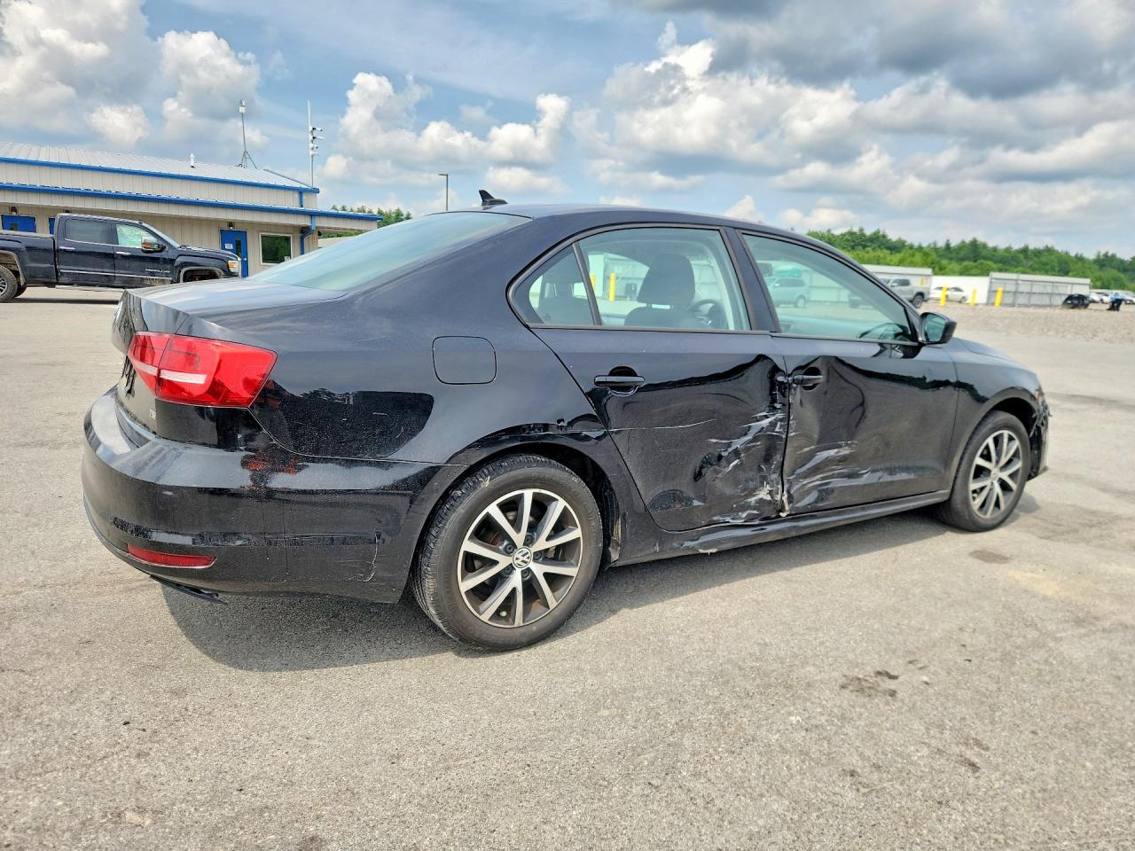 2015 Volkswagen Jetta Se Black vin: 3VWD17AJ7FM201718