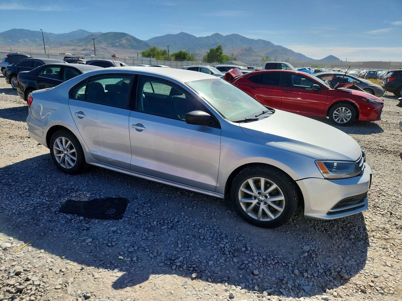 2015 Volkswagen Jetta Se Silver vin: 3VWD17AJ7FM206501