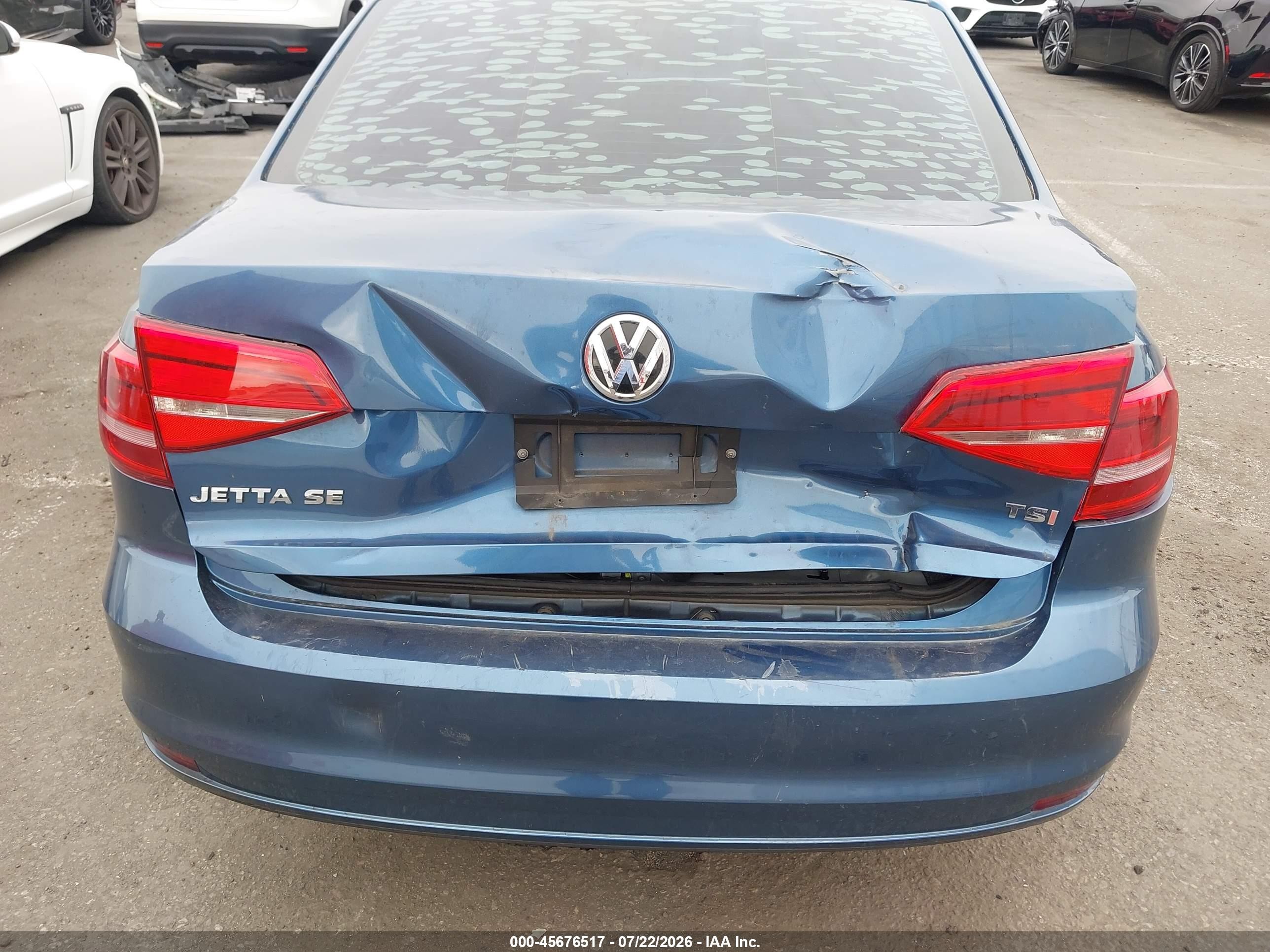 2015 Volkswagen Jetta 1.8t Se Синий vin: 3VWD17AJ7FM239109