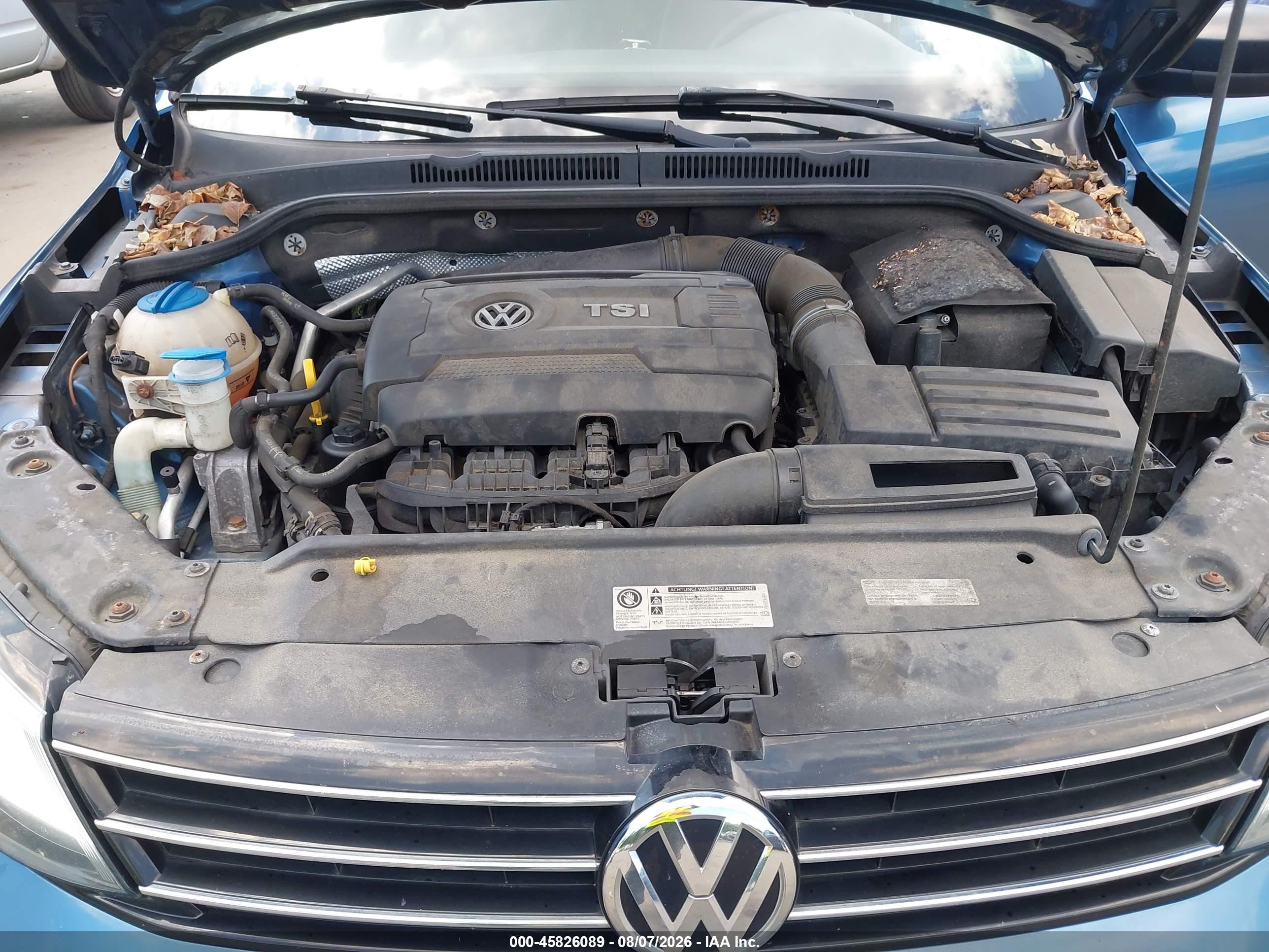2015 Volkswagen Jetta 1.8t Se Blue vin: 3VWD17AJ7FM239840