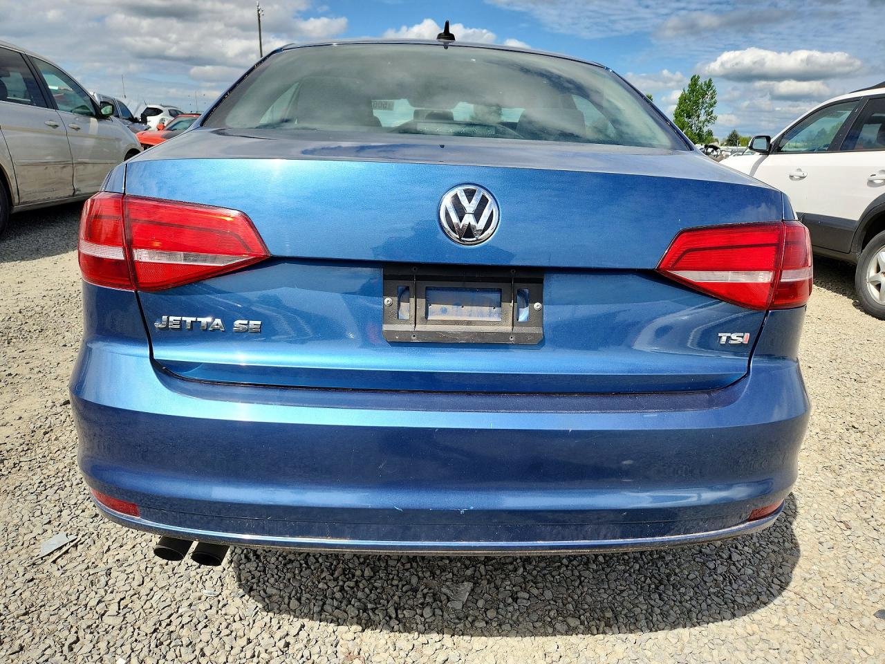 2015 Volkswagen Jetta Se Blue vin: 3VWD17AJ7FM276306
