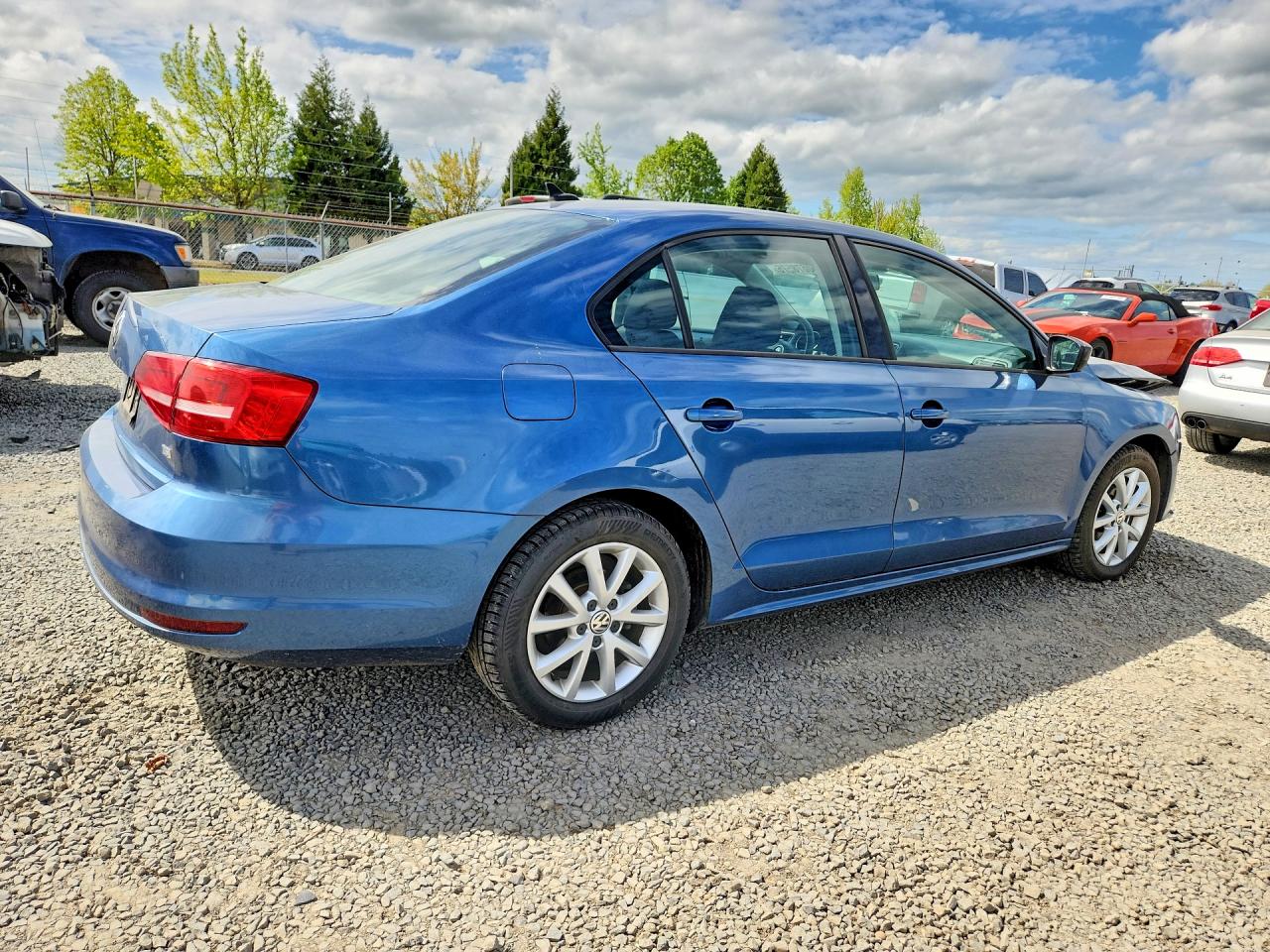 2015 Volkswagen Jetta Se Blue vin: 3VWD17AJ7FM276306