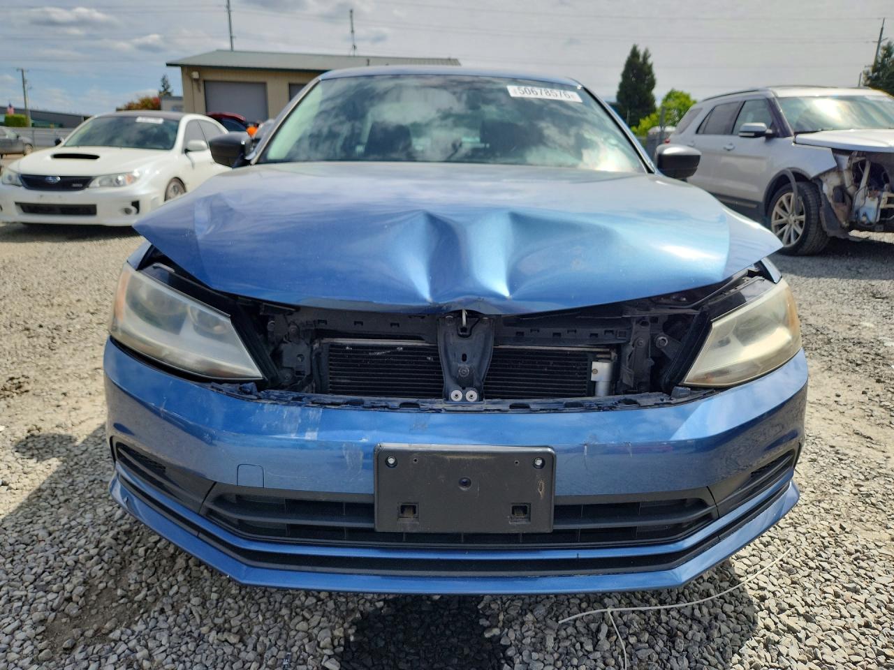 2015 Volkswagen Jetta Se Blue vin: 3VWD17AJ7FM276306