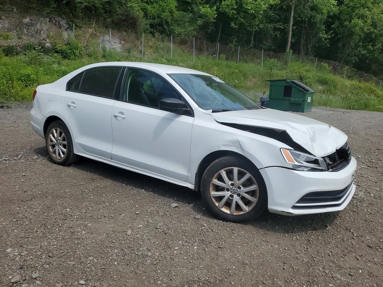 2015 Volkswagen Jetta Se White vin: 3VWD17AJ7FM291114