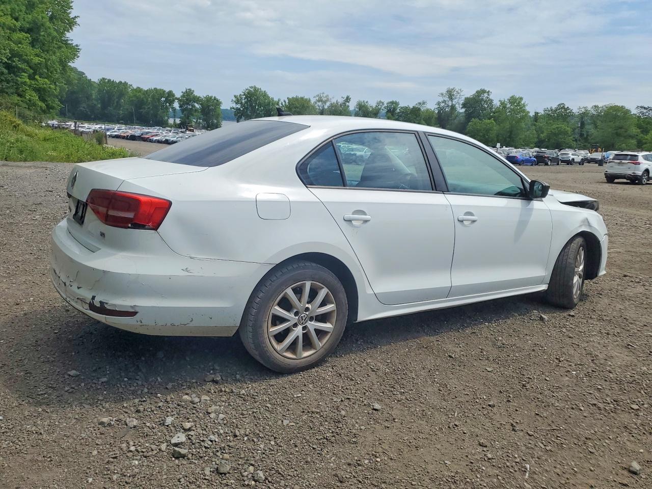 2015 Volkswagen Jetta Se White vin: 3VWD17AJ7FM291114