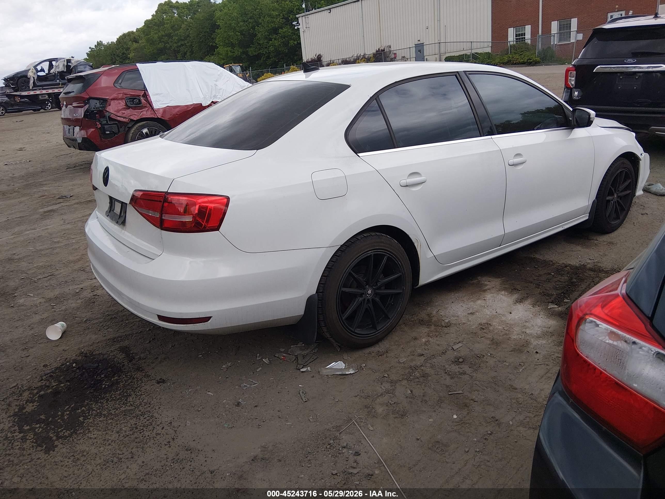 2015 Volkswagen Jetta 1.8t Se White vin: 3VWD17AJ7FM296023