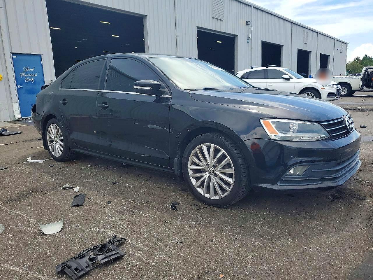 2015 Volkswagen Jetta Se Black vin: 3VWD17AJ7FM319901