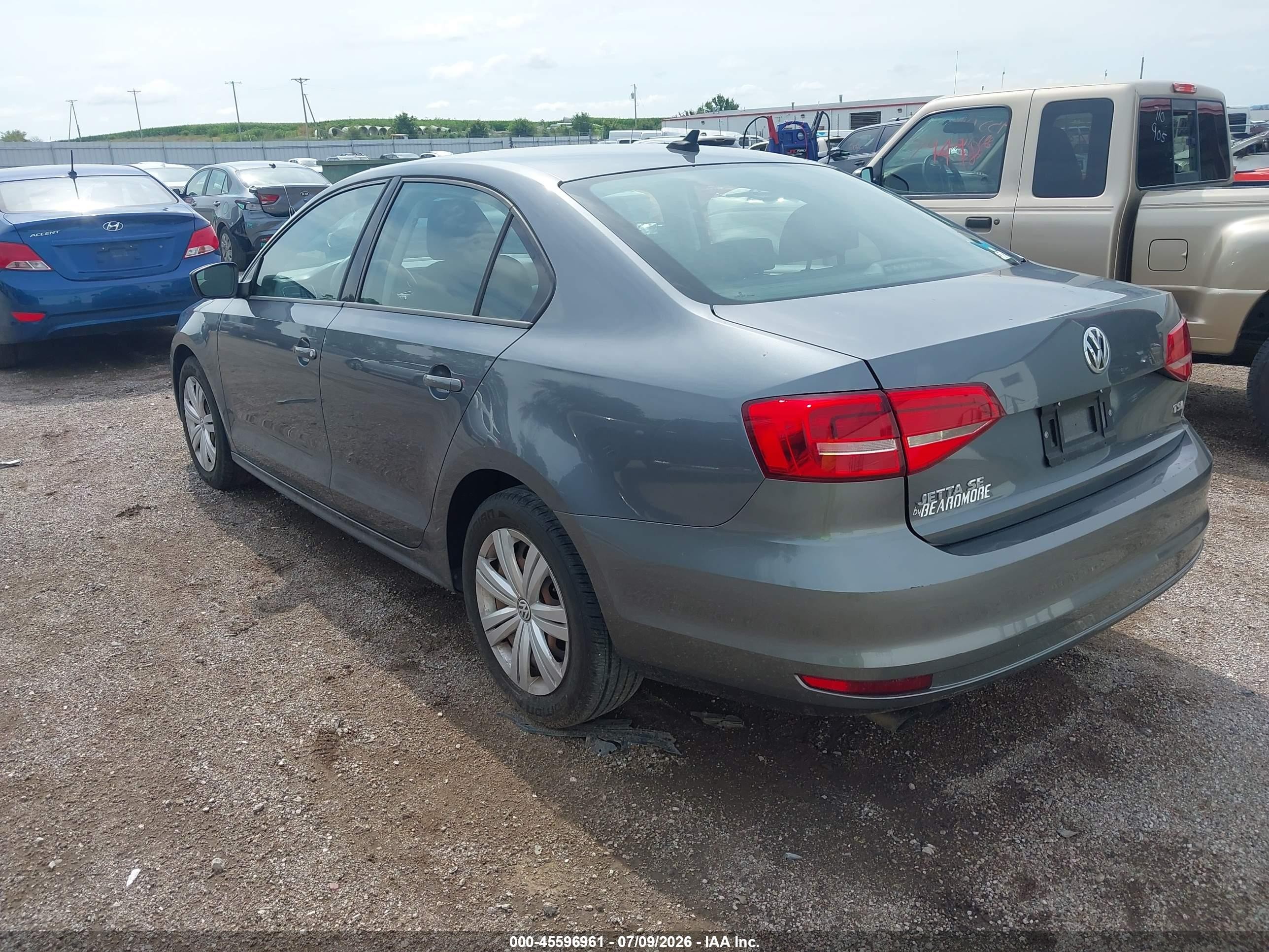 2015 Volkswagen Jetta 1.8t Se Black vin: 3VWD17AJ7FM350095