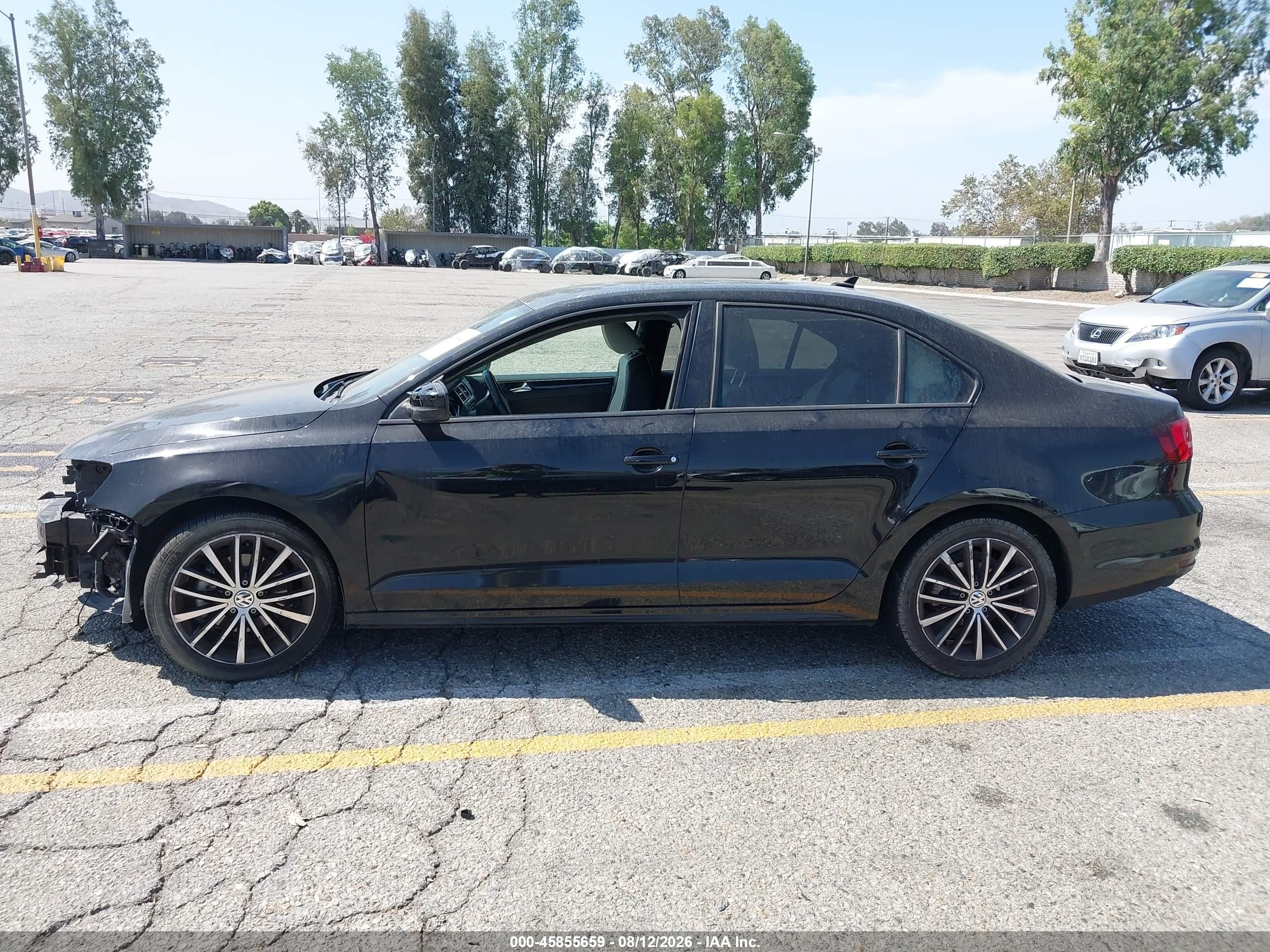 2015 Volkswagen Jetta 1.8t Sport Black vin: 3VWD17AJ7FM405662