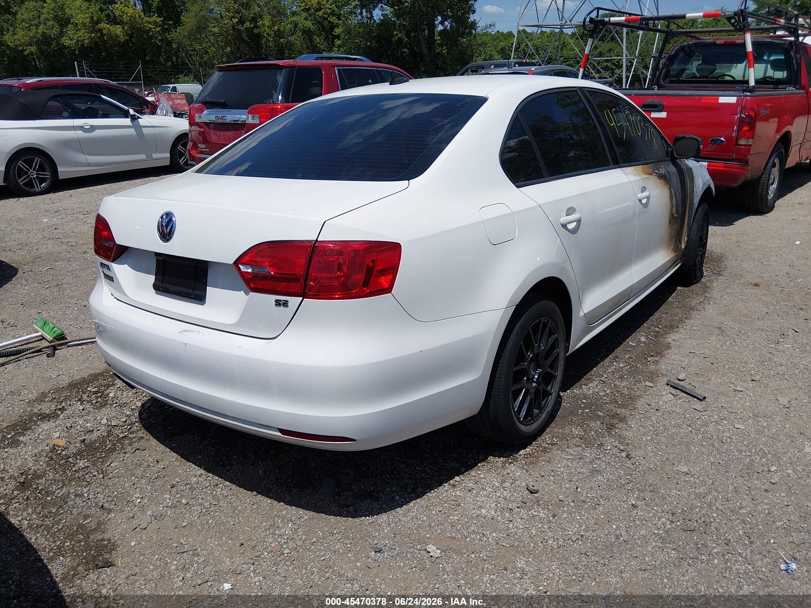 2014 Volkswagen Jetta 1.8t Se White vin: 3VWD17AJ8EM211432