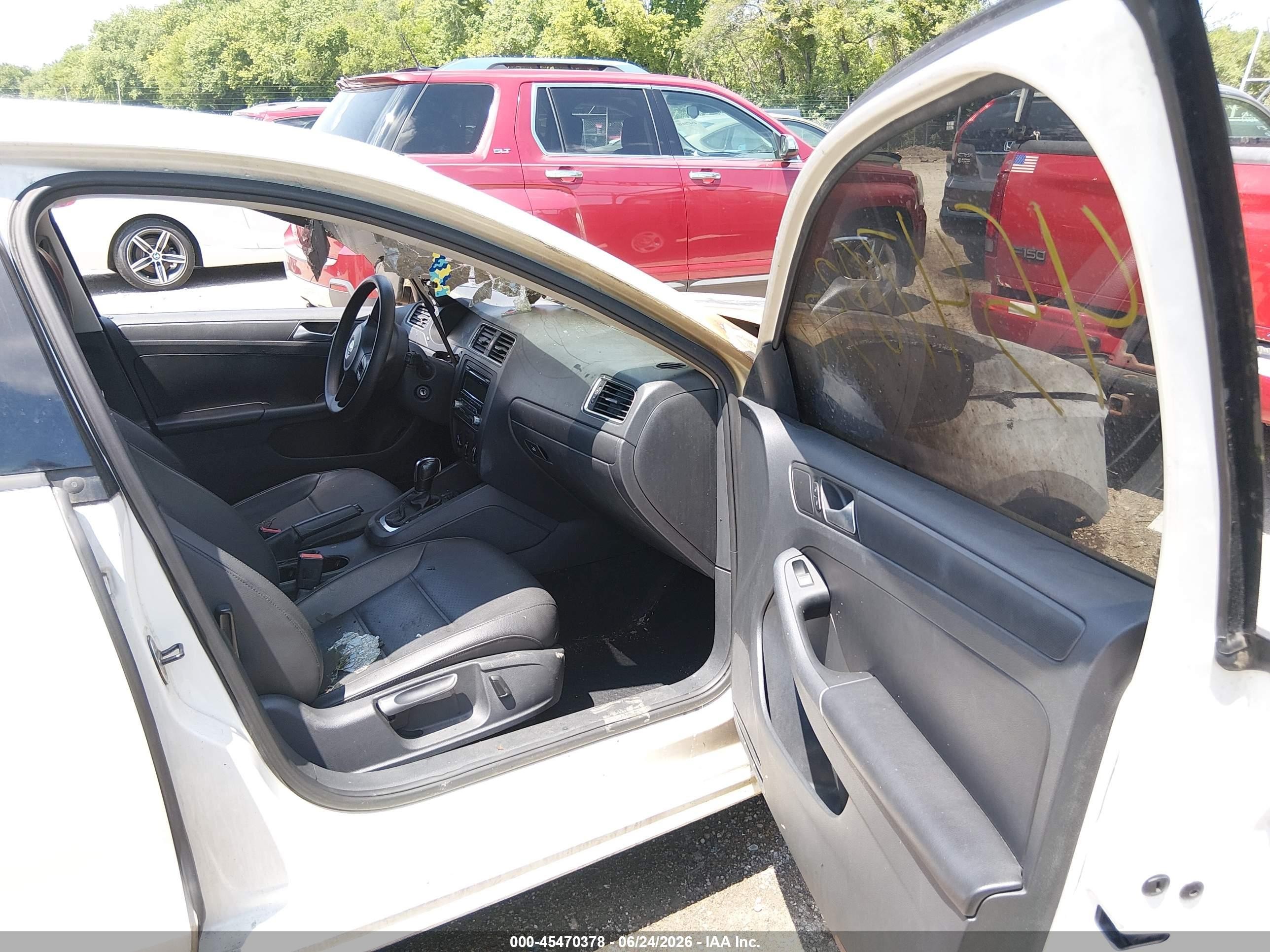 2014 Volkswagen Jetta 1.8t Se White vin: 3VWD17AJ8EM211432