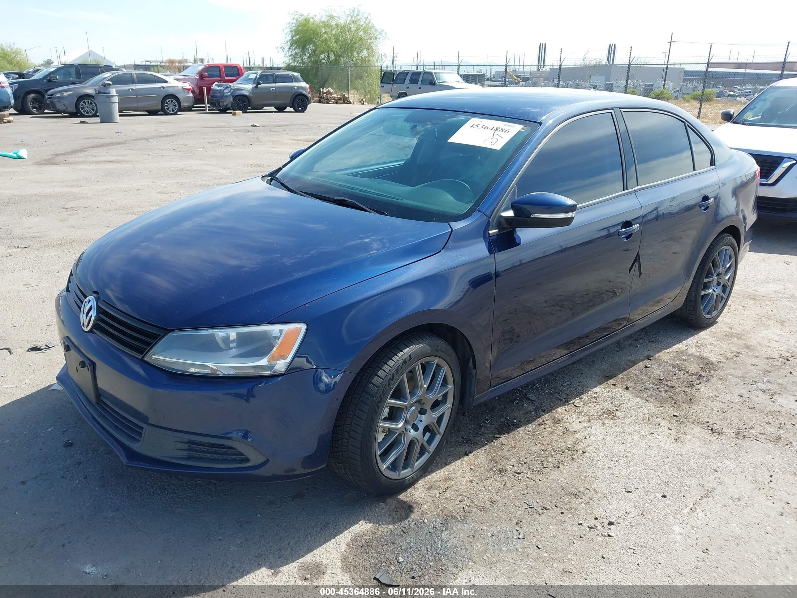 2014 Volkswagen Jetta 1.8t Se Синий vin: 3VWD17AJ8EM263997