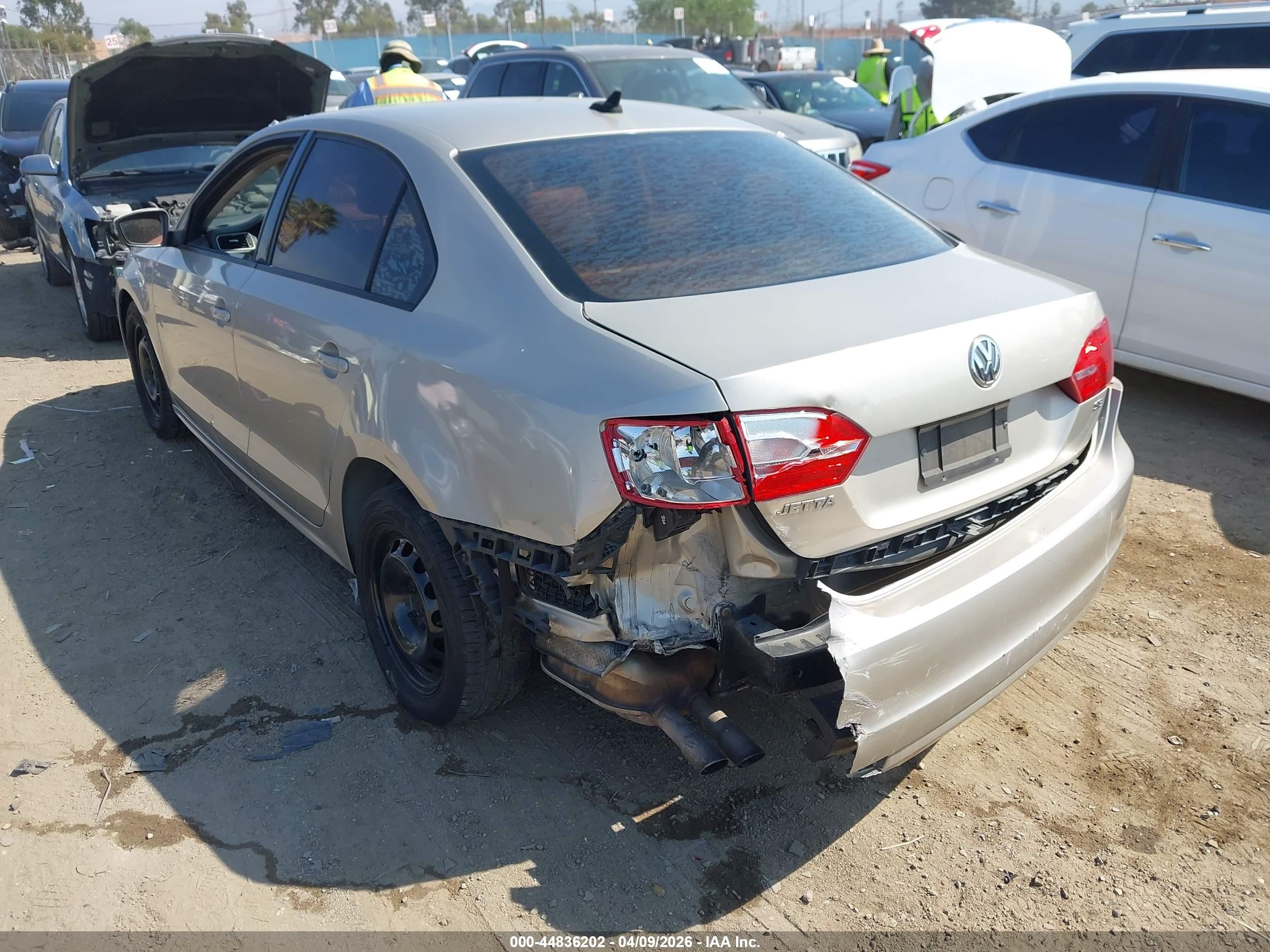 2014 Volkswagen Jetta 1.8t Se Gray vin: 3VWD17AJ8EM271386