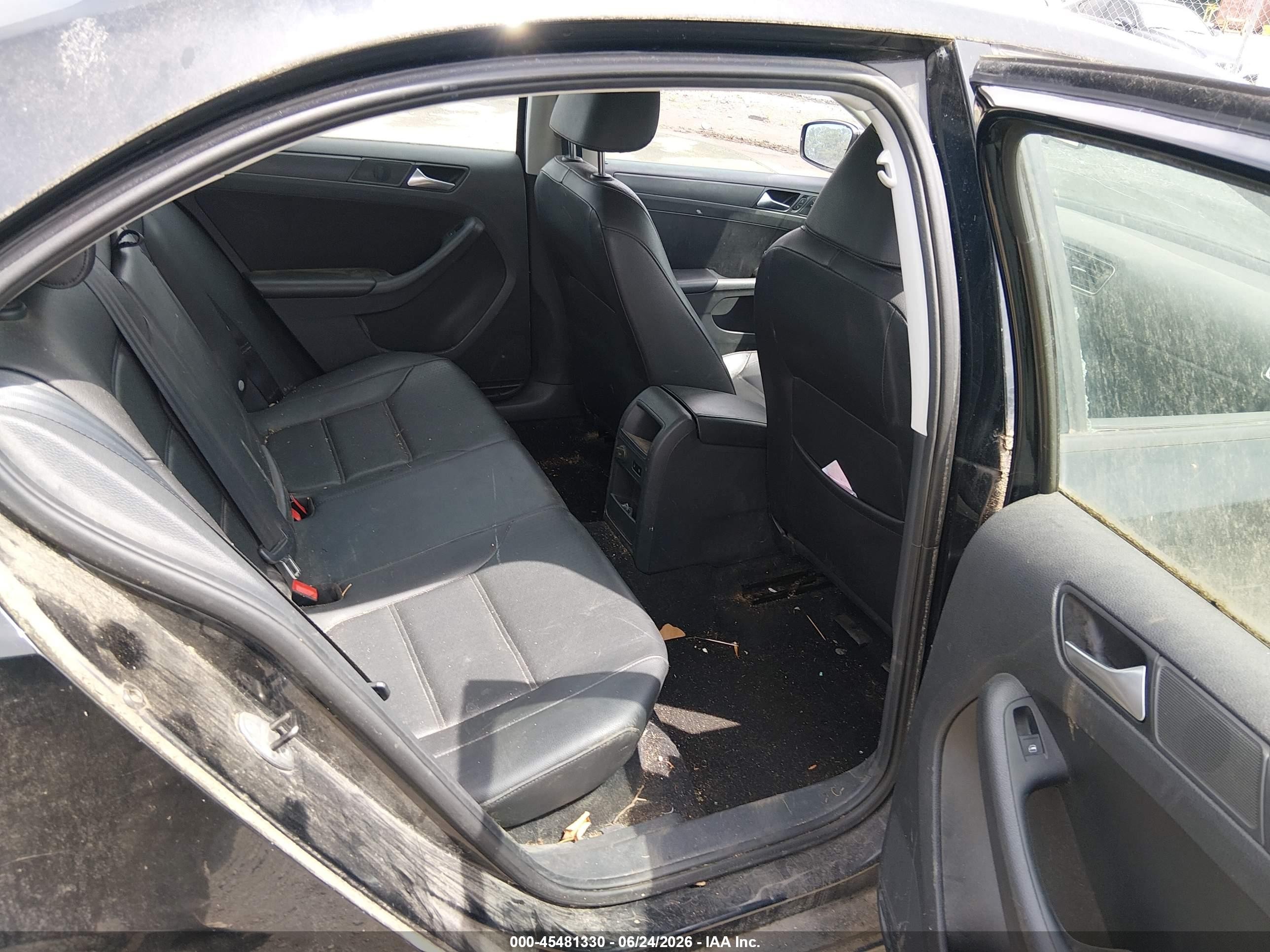2014 Volkswagen Jetta 1.8t Se Black vin: 3VWD17AJ8EM274918
