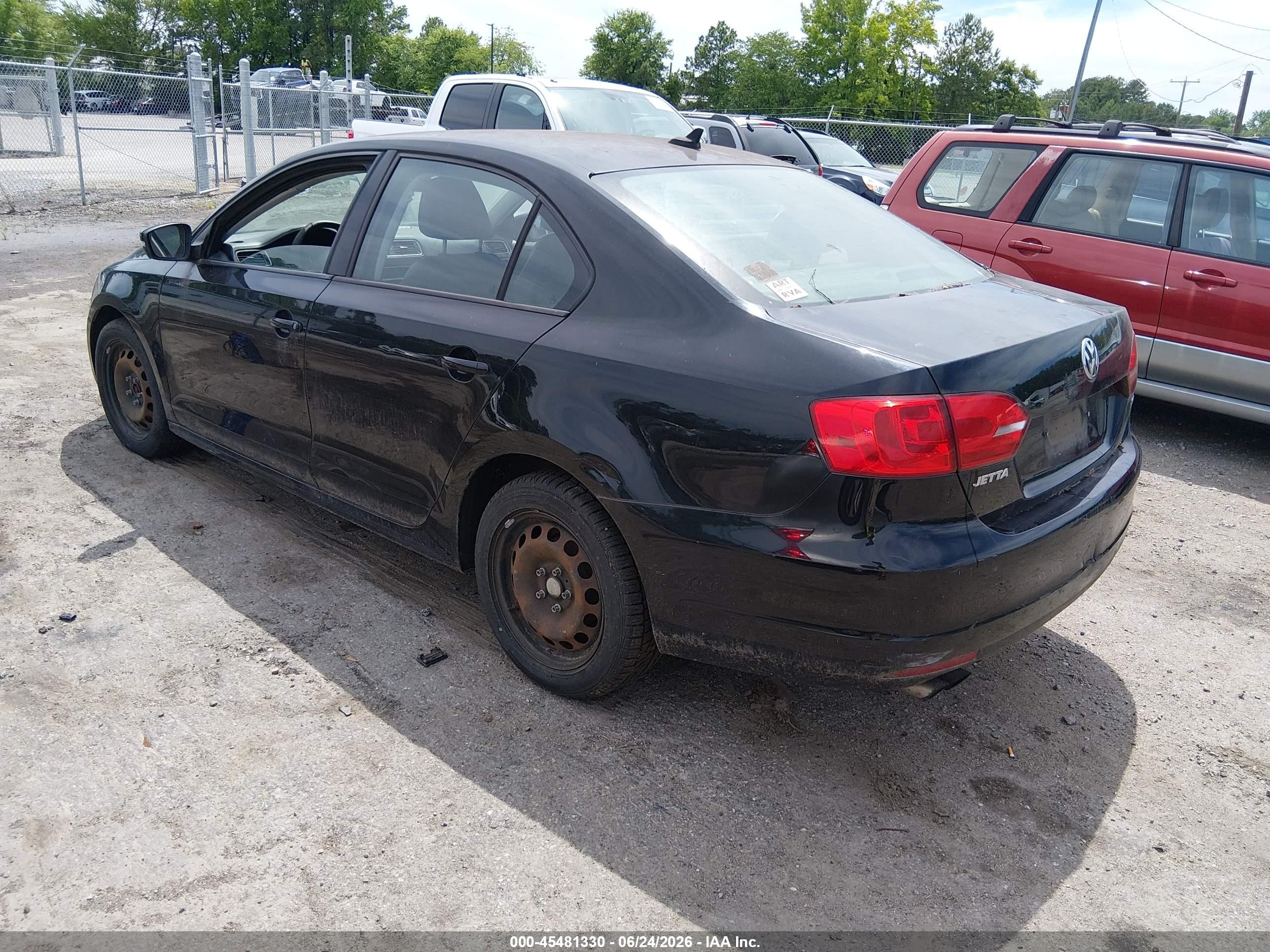 2014 Volkswagen Jetta 1.8t Se Black vin: 3VWD17AJ8EM274918