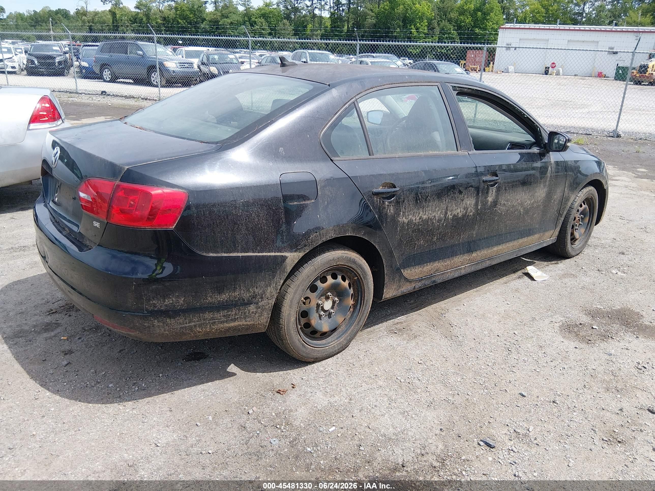 2014 Volkswagen Jetta 1.8t Se Black vin: 3VWD17AJ8EM274918