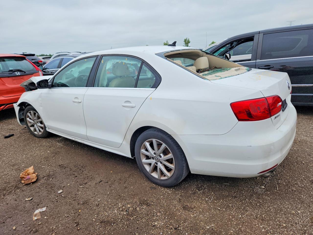 2014 Volkswagen Jetta Se White vin: 3VWD17AJ8EM372217