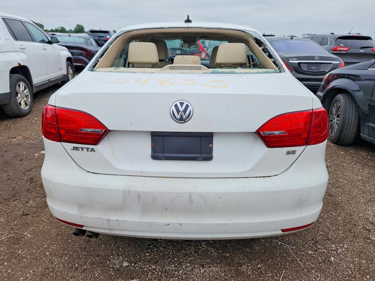 2014 Volkswagen Jetta Se White vin: 3VWD17AJ8EM372217