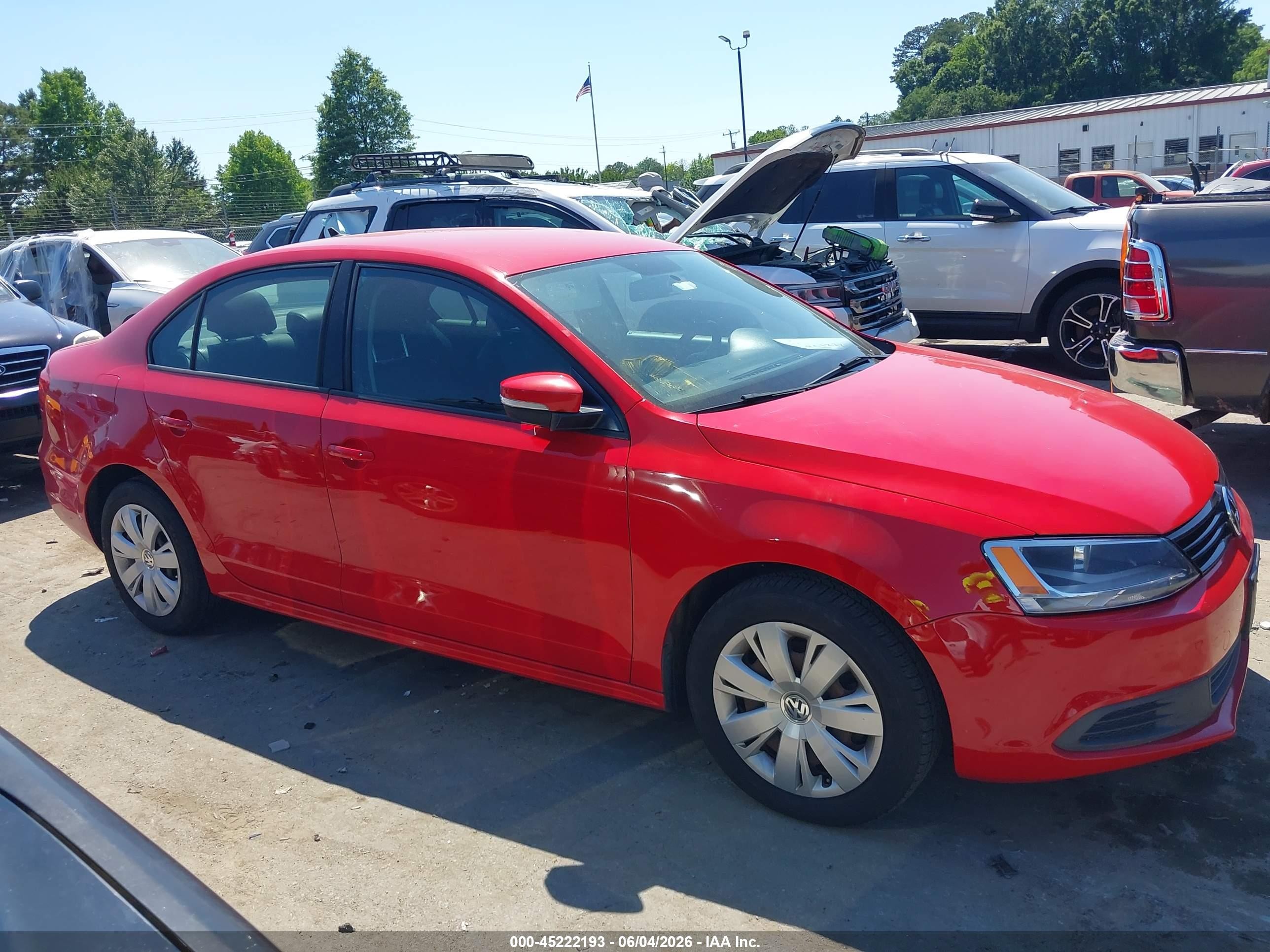 2014 Volkswagen Jetta 1.8t Se Red vin: 3VWD17AJ8EM396288