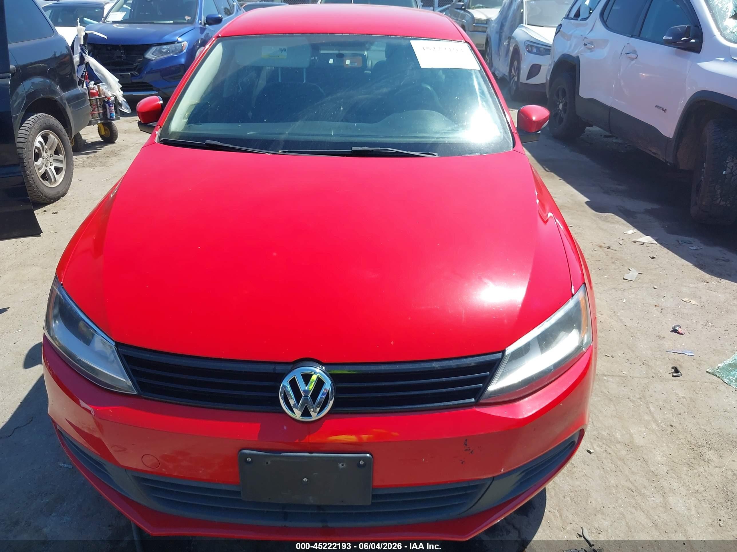 2014 Volkswagen Jetta 1.8t Se Red vin: 3VWD17AJ8EM396288