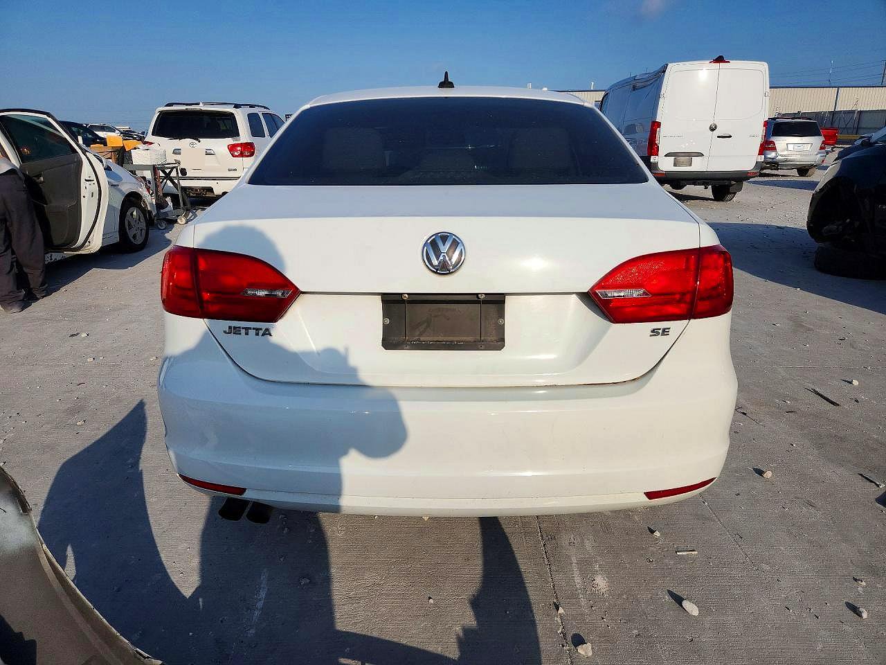 2014 Volkswagen Jetta Se White vin: 3VWD17AJ8EM407855