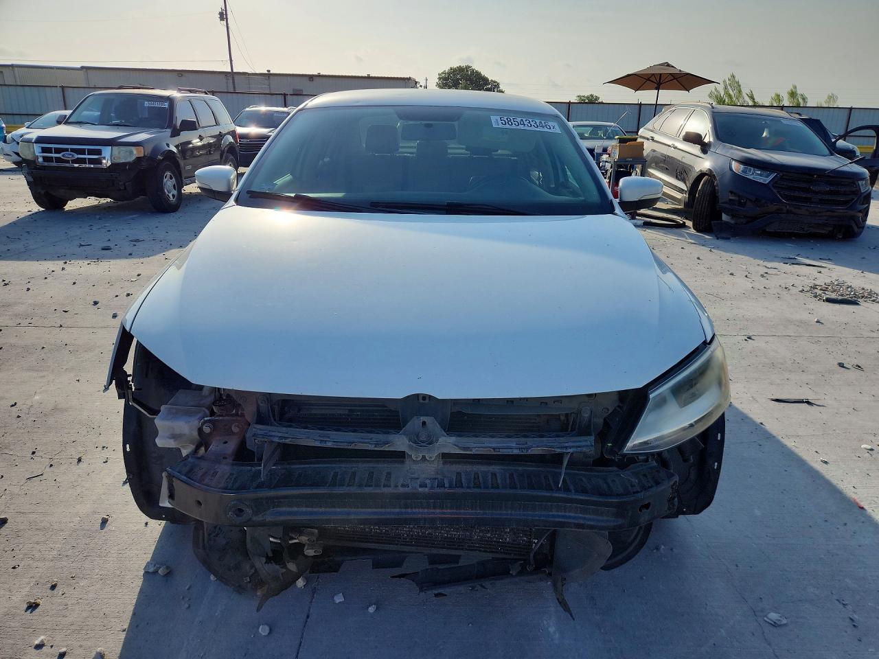 2014 Volkswagen Jetta Se White vin: 3VWD17AJ8EM407855