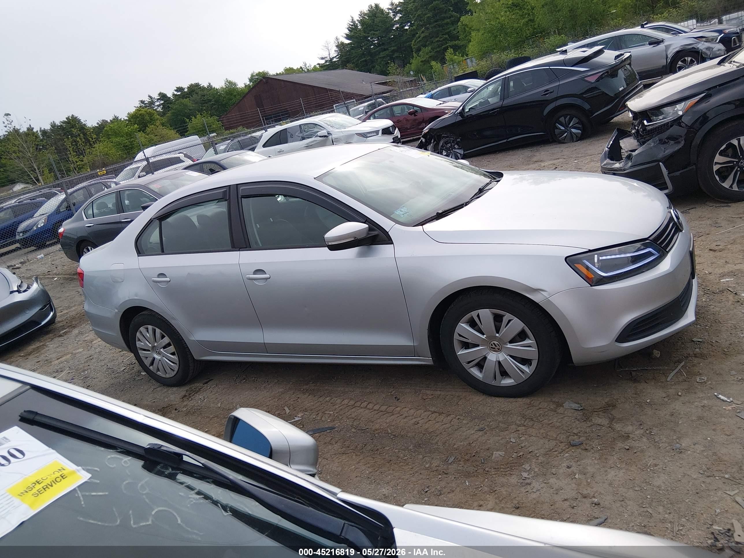 2014 Volkswagen Jetta 1.8t Se Silver vin: 3VWD17AJ8EM418175