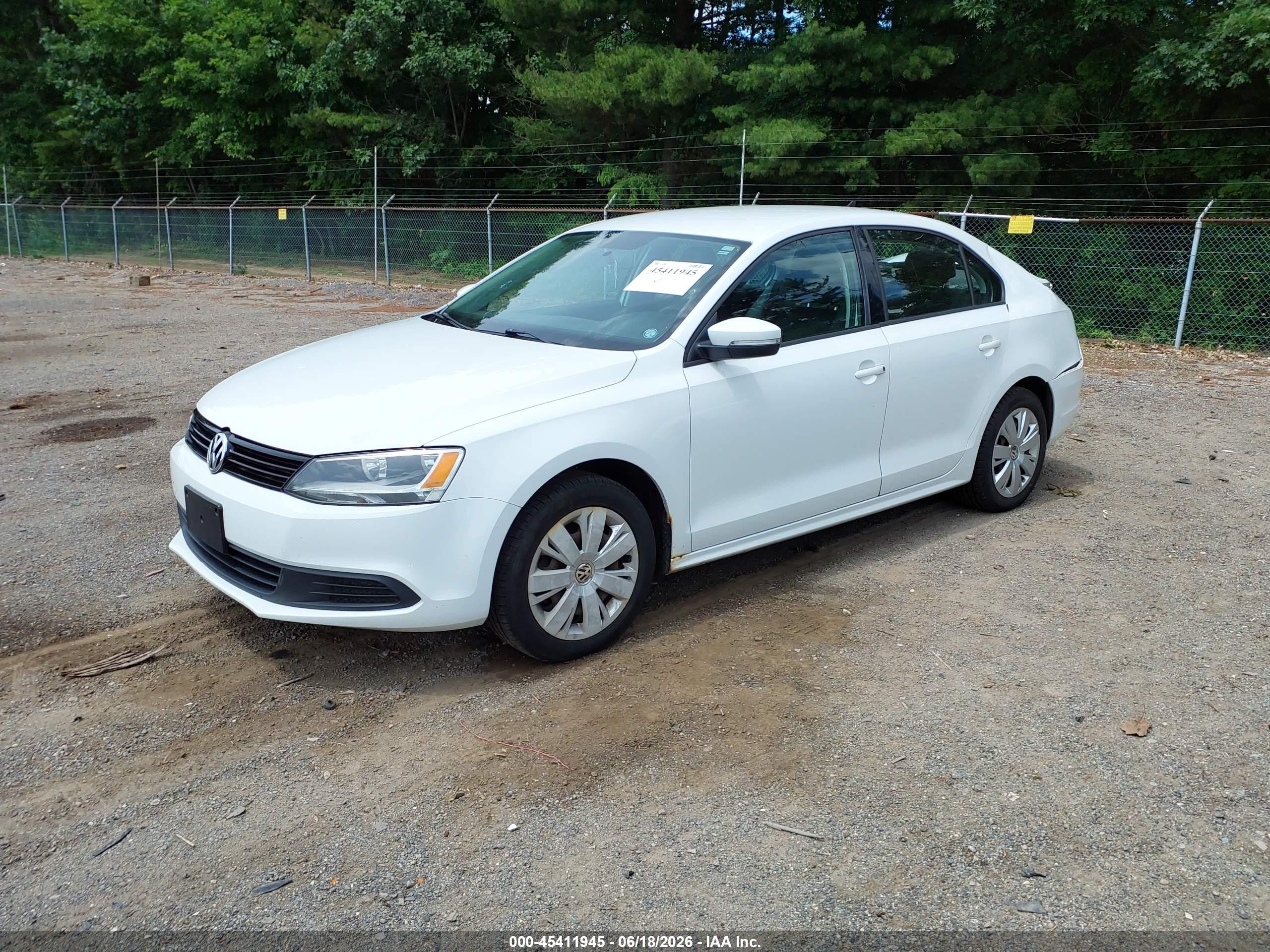 2014 Volkswagen Jetta 1.8t Se White vin: 3VWD17AJ8EM418466