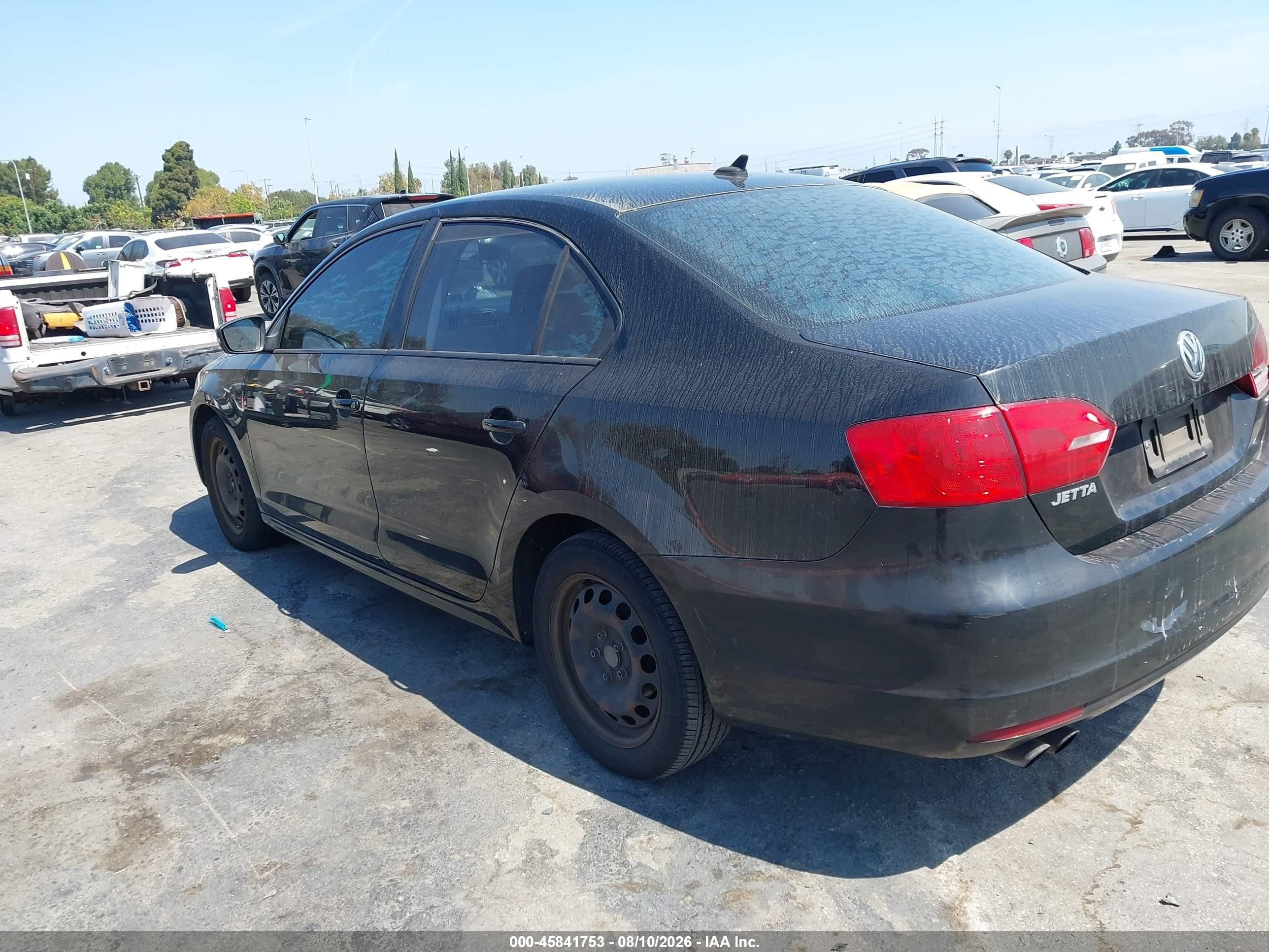 2014 Volkswagen Jetta 1.8t Se Black vin: 3VWD17AJ8EM422548