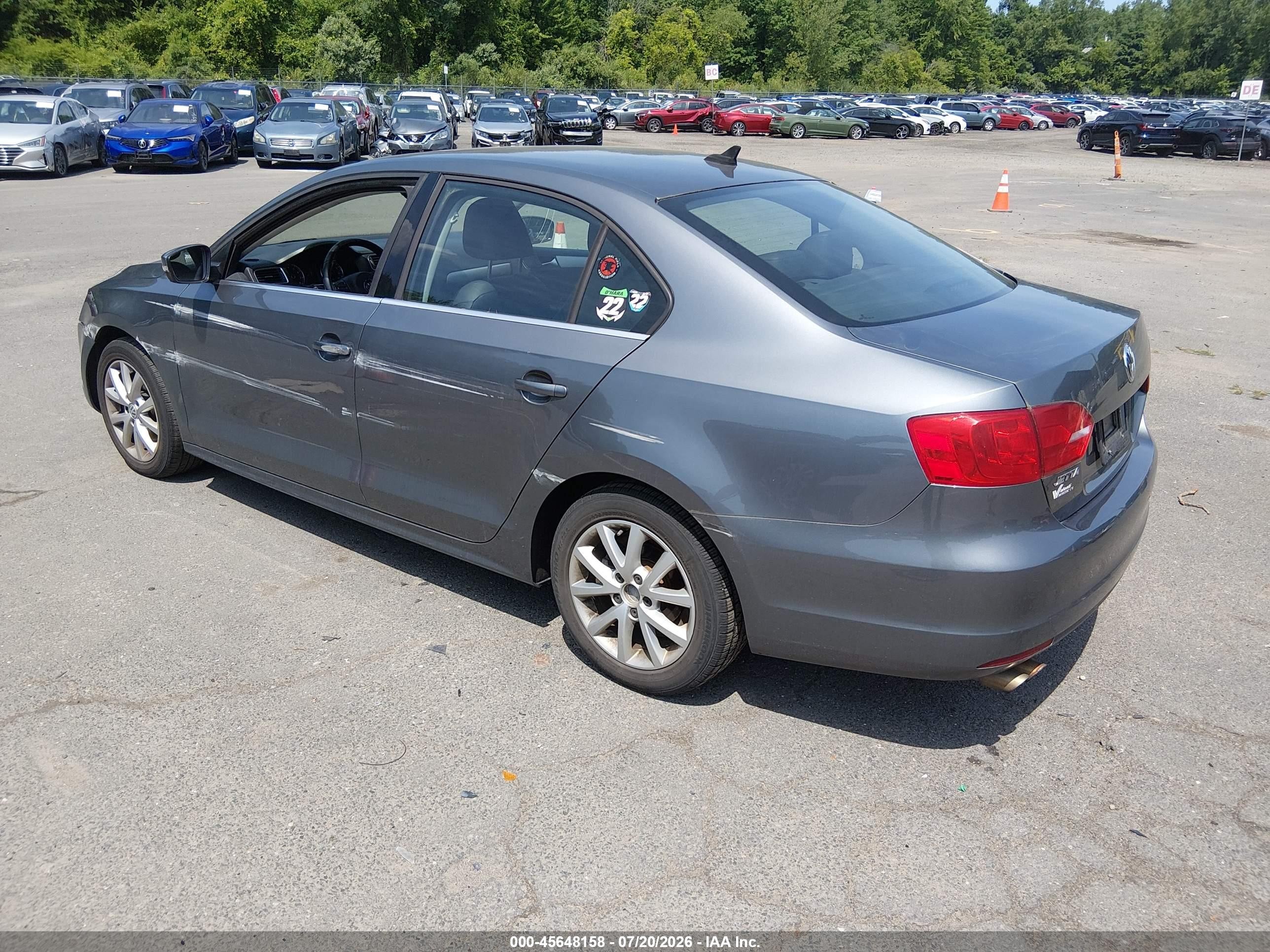 2014 Volkswagen Jetta 1.8t Se Gray vin: 3VWD17AJ8EM439849