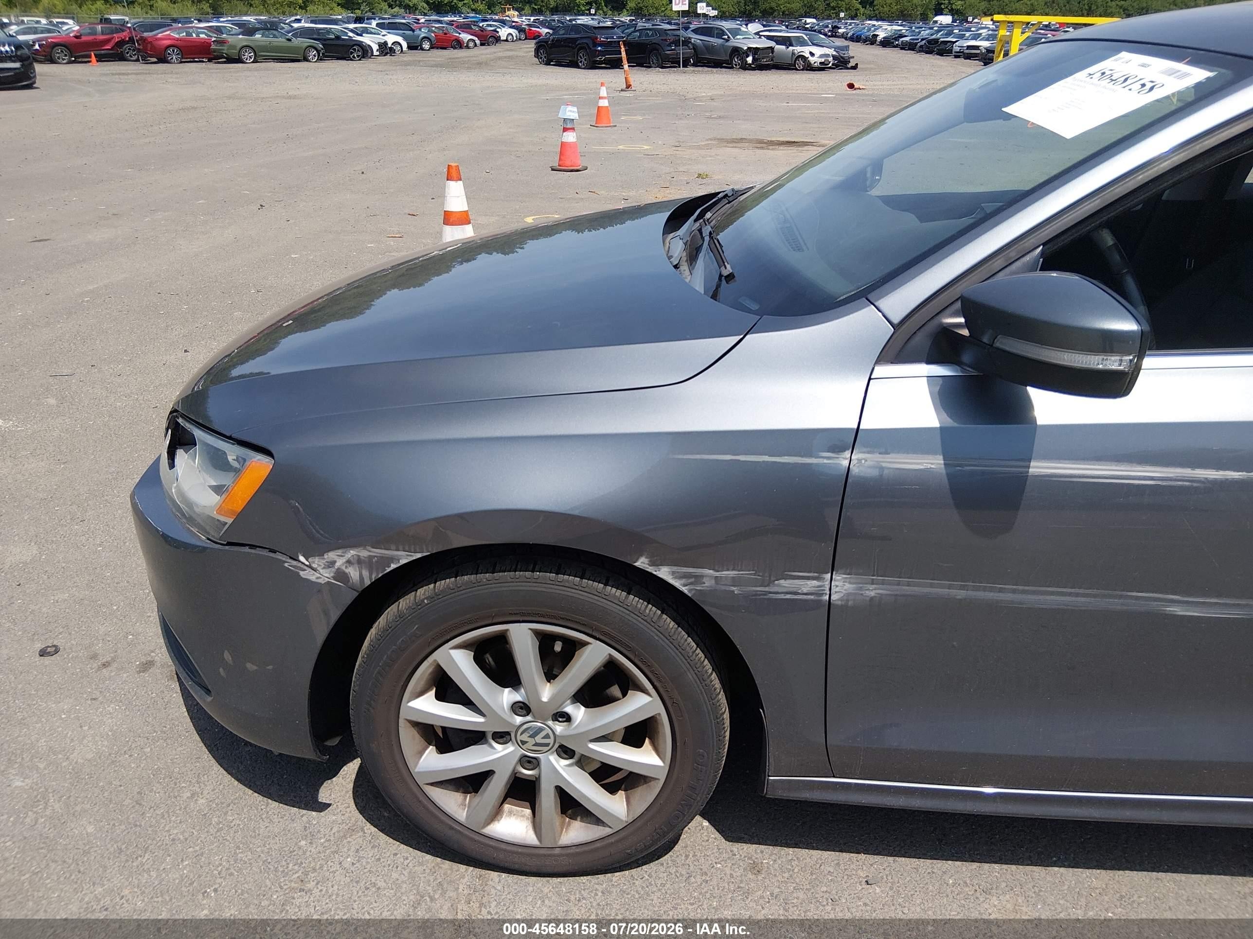 2014 Volkswagen Jetta 1.8t Se Gray vin: 3VWD17AJ8EM439849