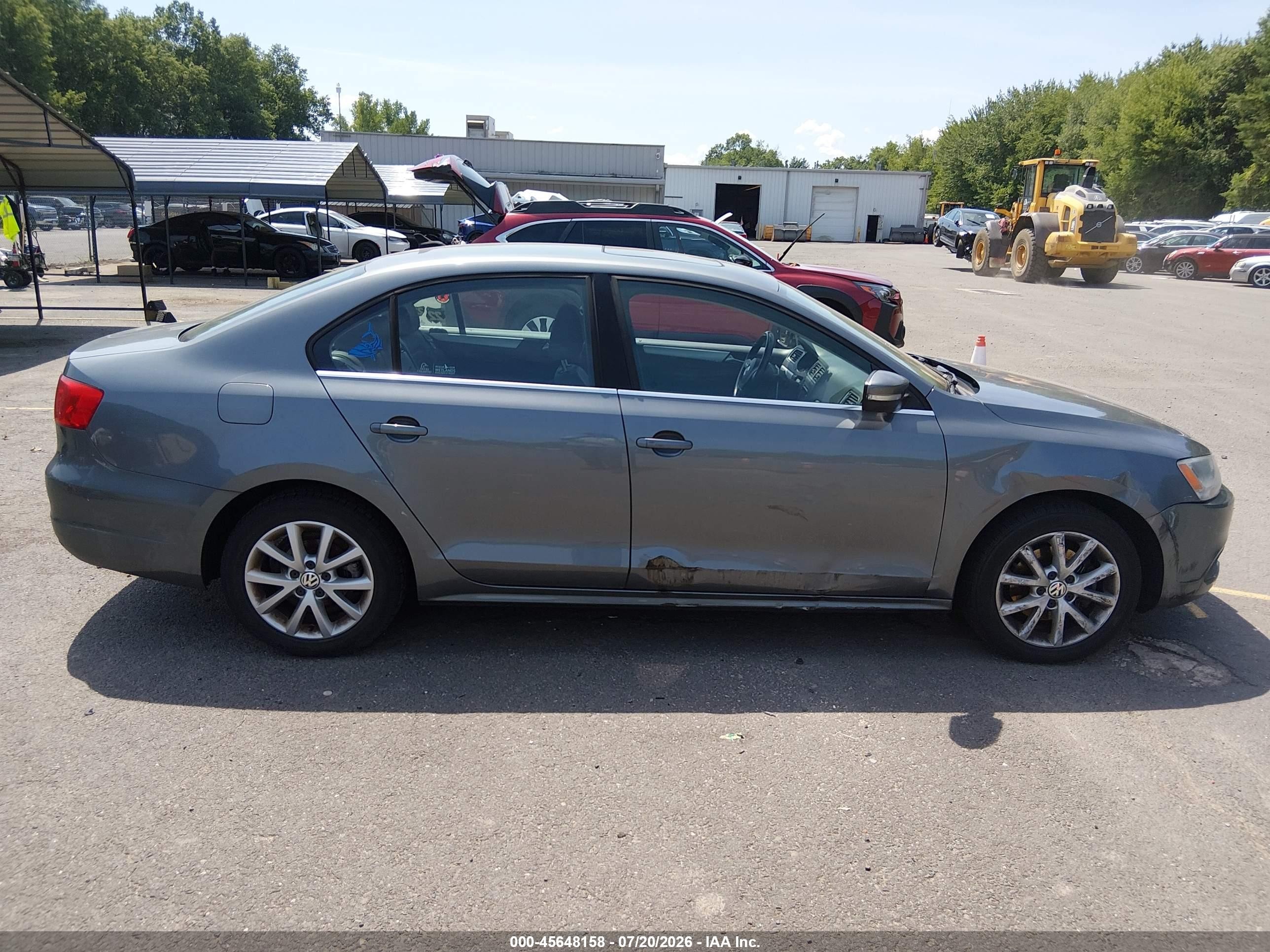 2014 Volkswagen Jetta 1.8t Se Gray vin: 3VWD17AJ8EM439849
