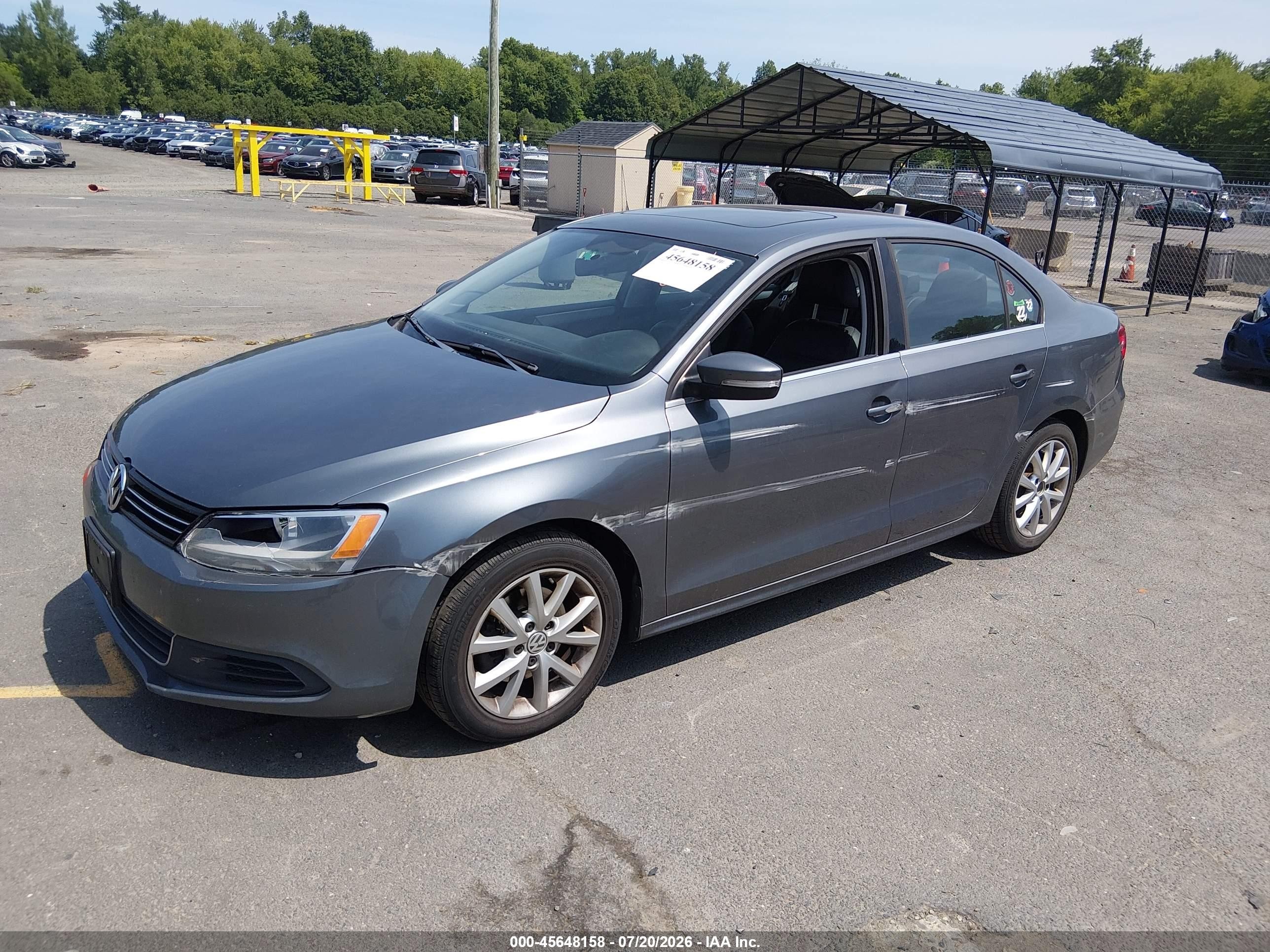 2014 Volkswagen Jetta 1.8t Se Gray vin: 3VWD17AJ8EM439849