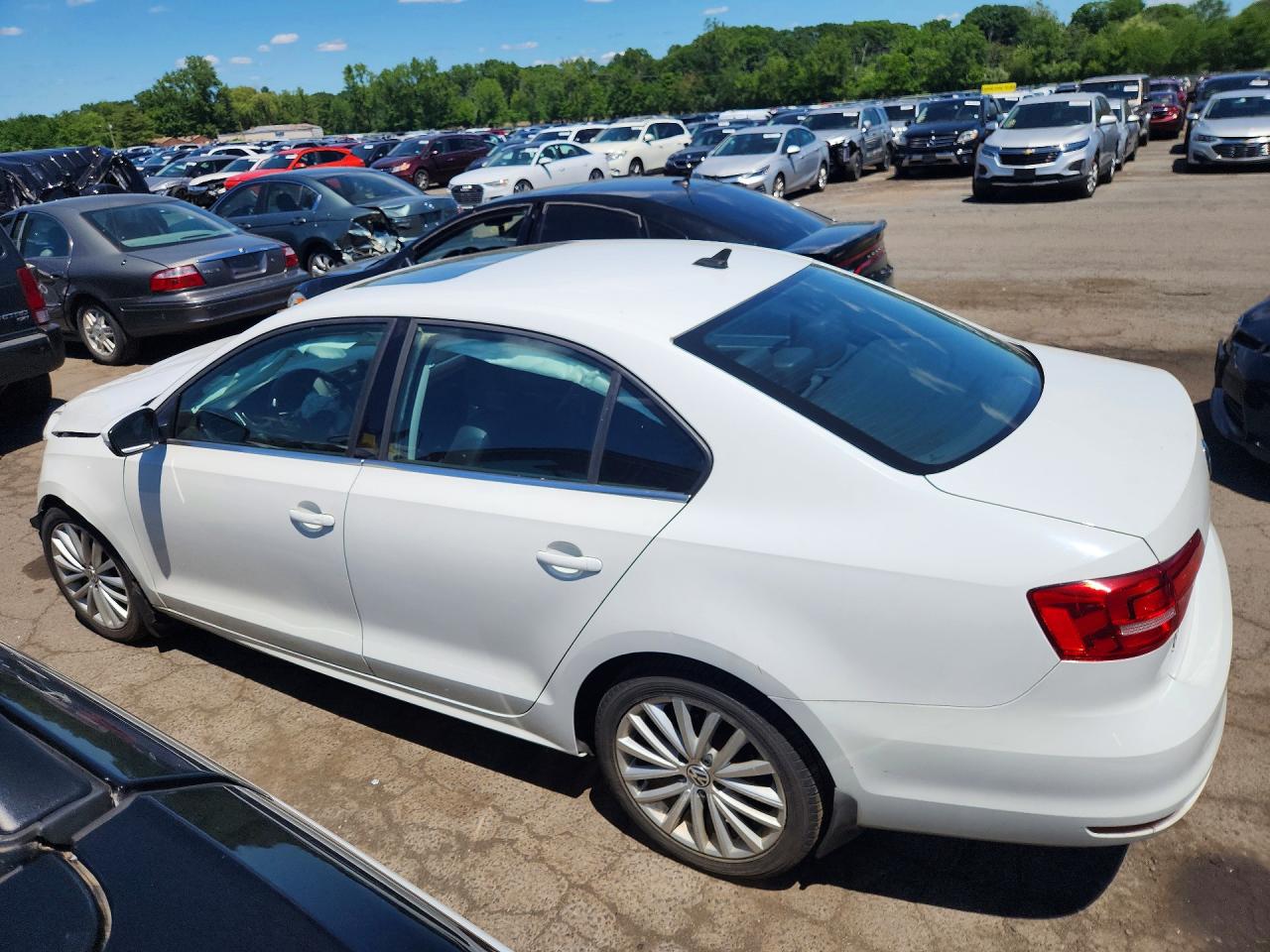 2015 Volkswagen Jetta Se White vin: 3VWD17AJ8FM213991